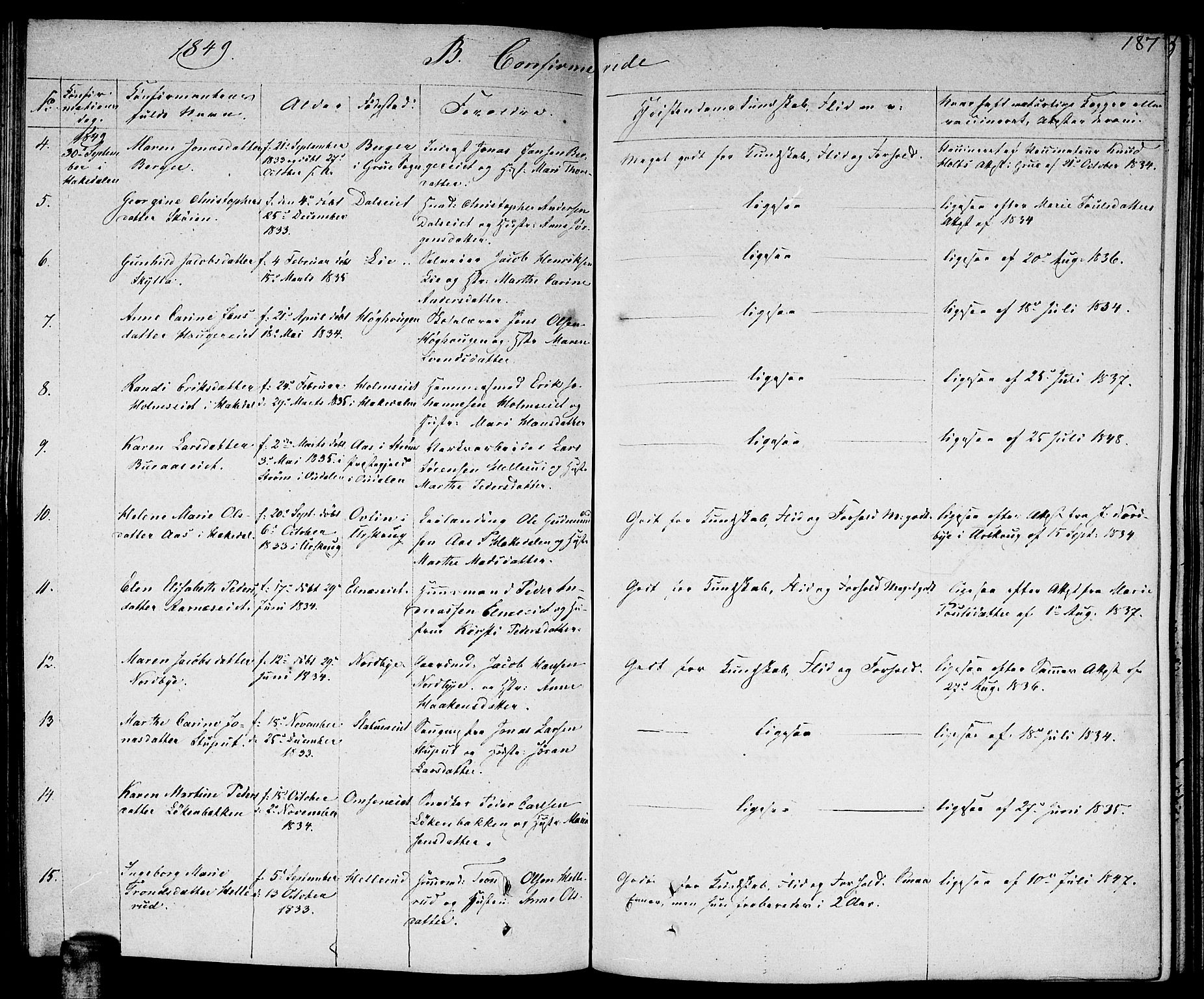 Nittedal prestekontor Kirkebøker, AV/SAO-A-10365a/F/Fa/L0004: Parish register (official) no. I 4, 1836-1849, p. 187