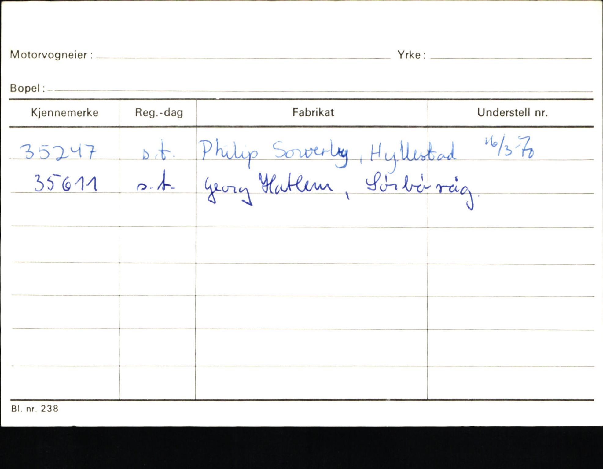 Statens vegvesen, Sogn og Fjordane vegkontor, AV/SAB-A-5301/4/F/L0132: Eigarregister Askvoll A-Å. Balestrand A-Å, 1945-1975, p. 647