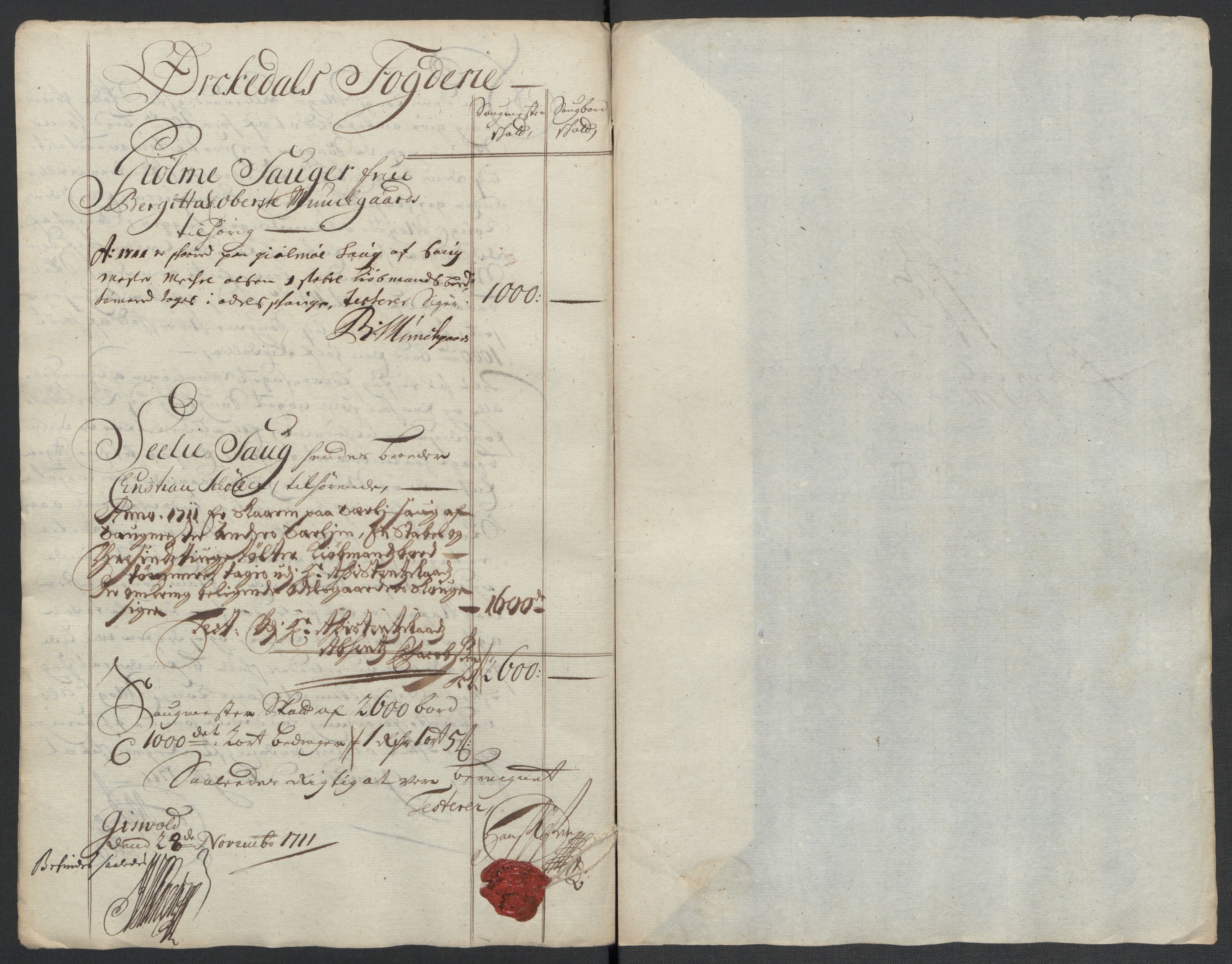 Rentekammeret inntil 1814, Reviderte regnskaper, Fogderegnskap, RA/EA-4092/R60/L3961: Fogderegnskap Orkdal og Gauldal, 1711, p. 122