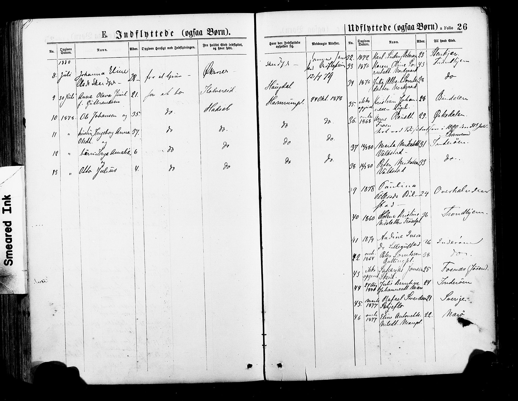 Ministerialprotokoller, klokkerbøker og fødselsregistre - Nord-Trøndelag, SAT/A-1458/735/L0348: Parish register (official) no. 735A09 /1, 1873-1883, p. 26
