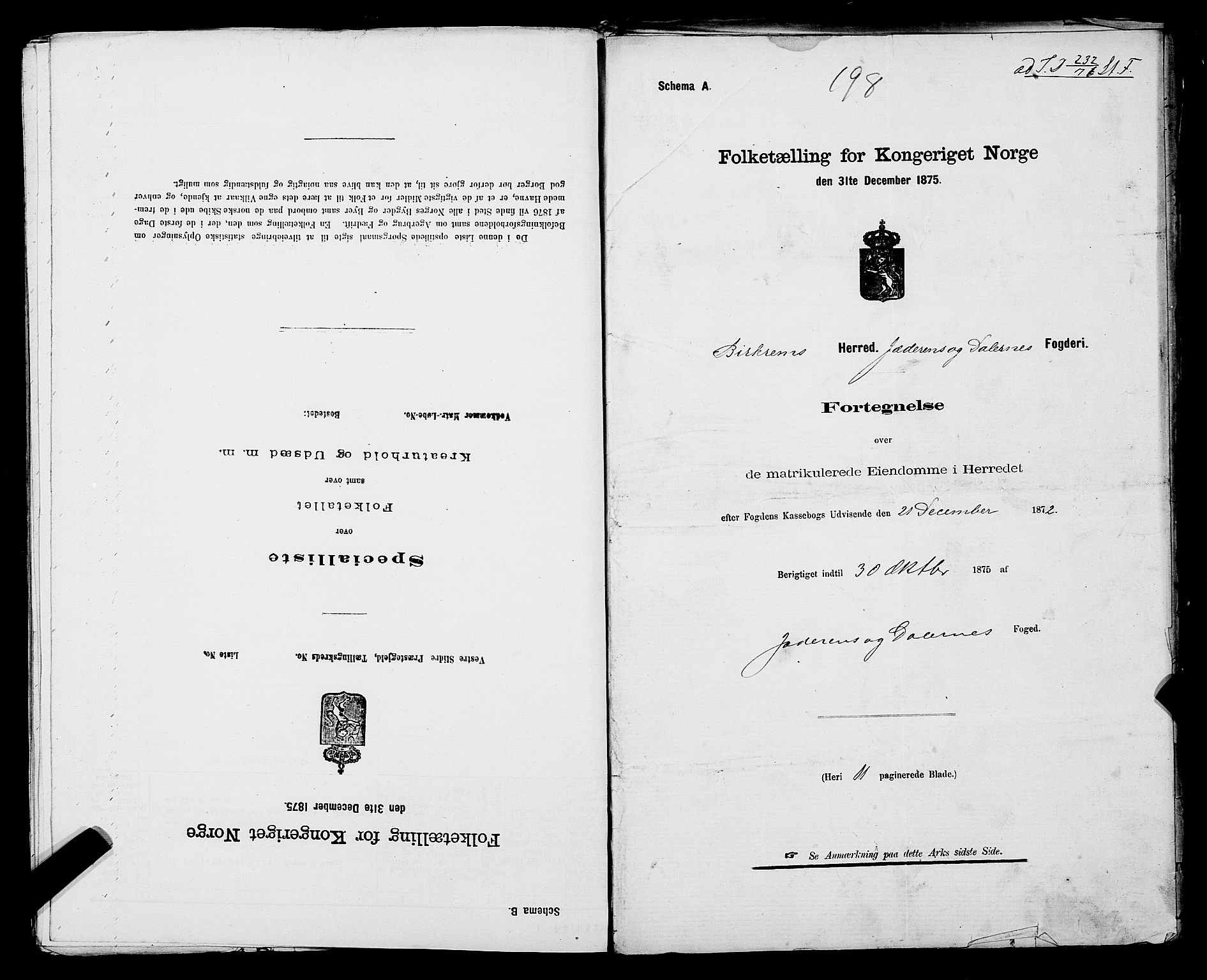 SAST, 1875 census for 1115P Helleland, 1875, p. 47