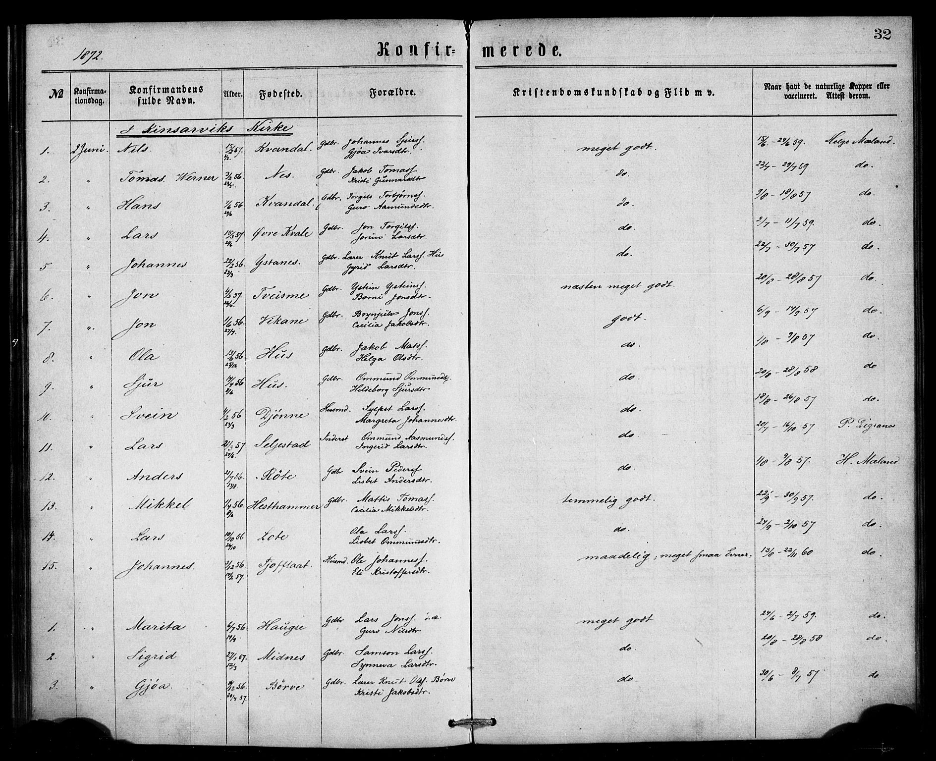 Ullensvang sokneprestembete, SAB/A-78701/H/Haa: Parish register (official) no. A 13, 1867-1879, p. 32