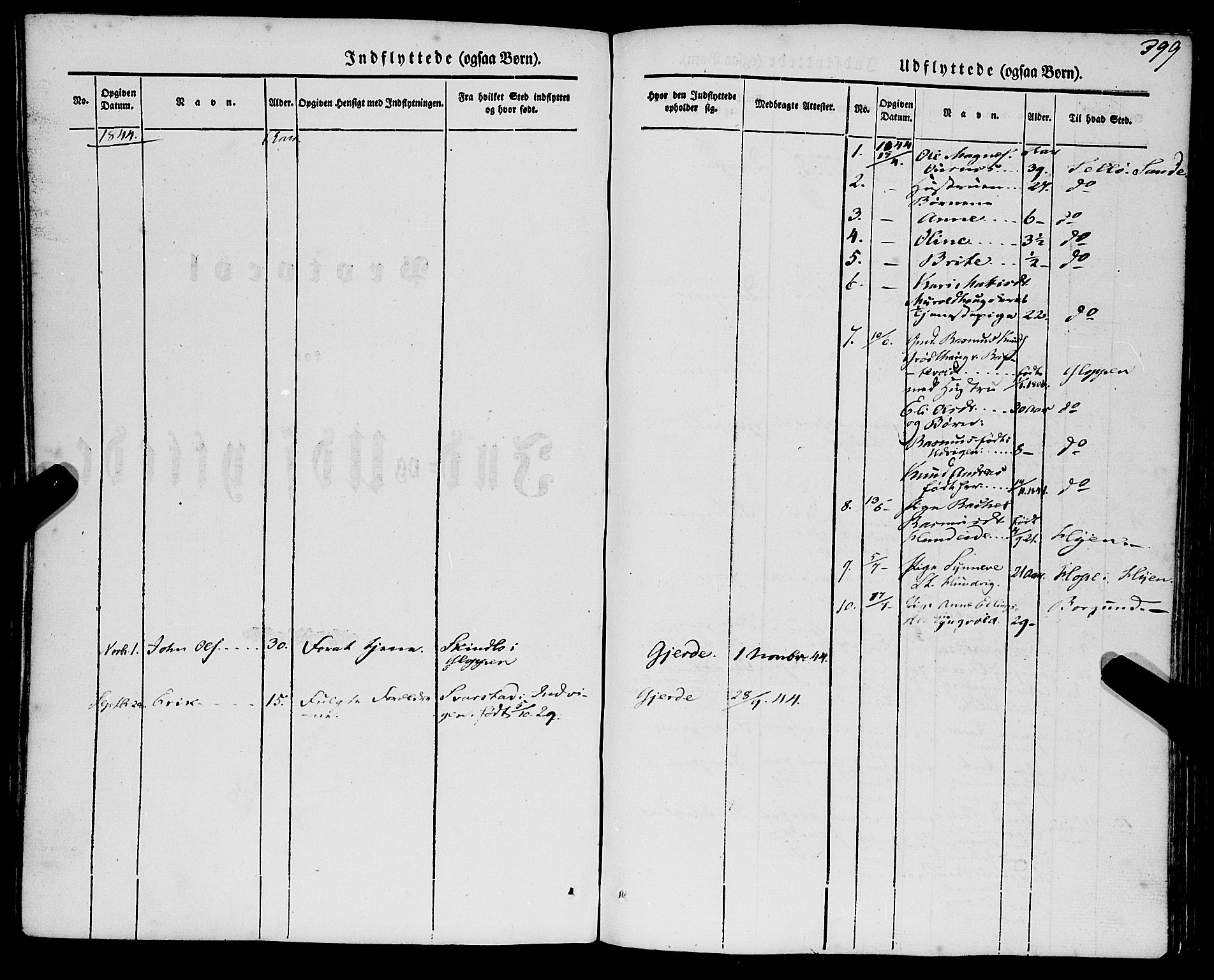 Eid sokneprestembete, AV/SAB-A-82301/H/Haa/Haaa/L0007: Parish register (official) no. A 7, 1844-1858, p. 399