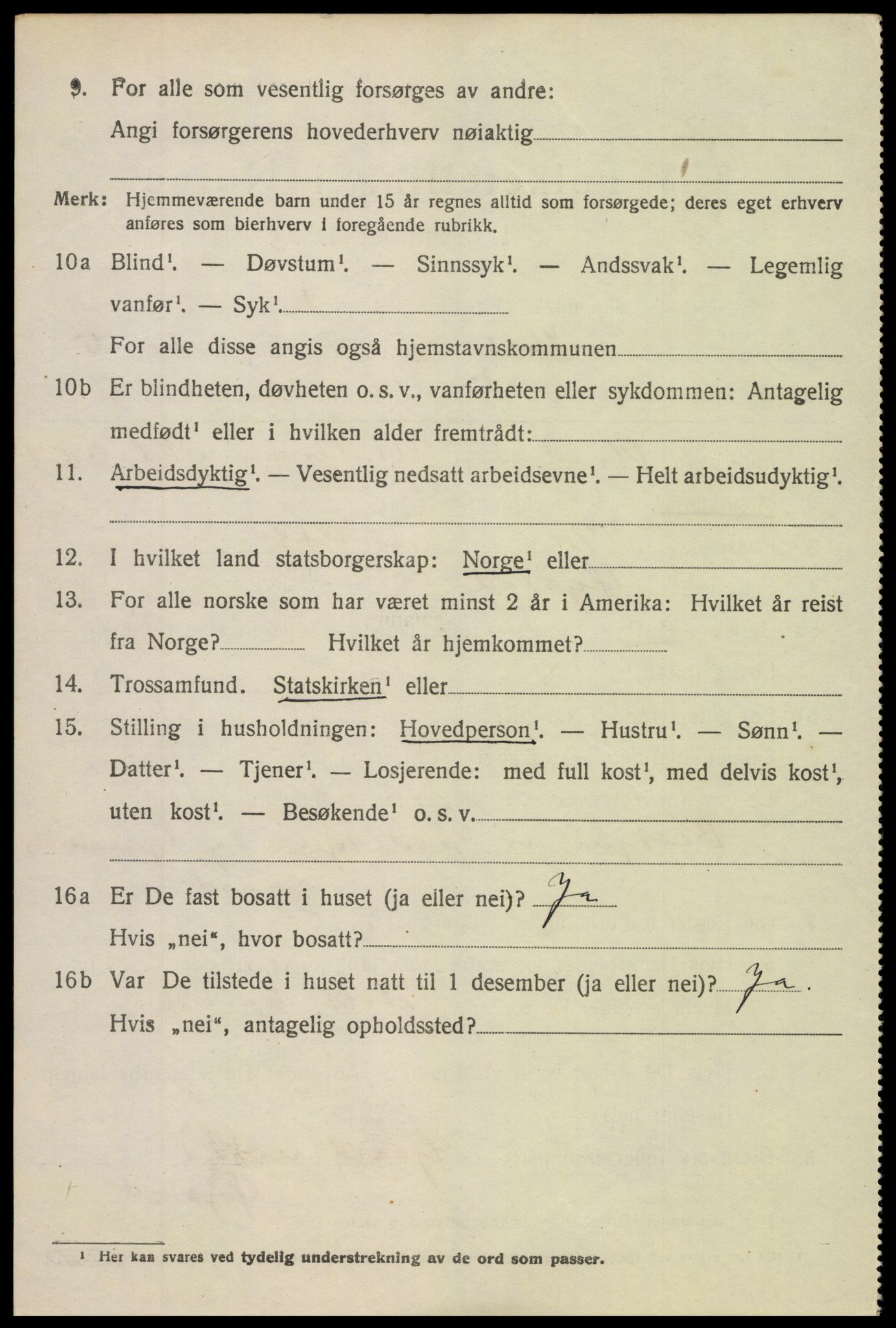 SAK, 1920 census for Holt, 1920, p. 3467