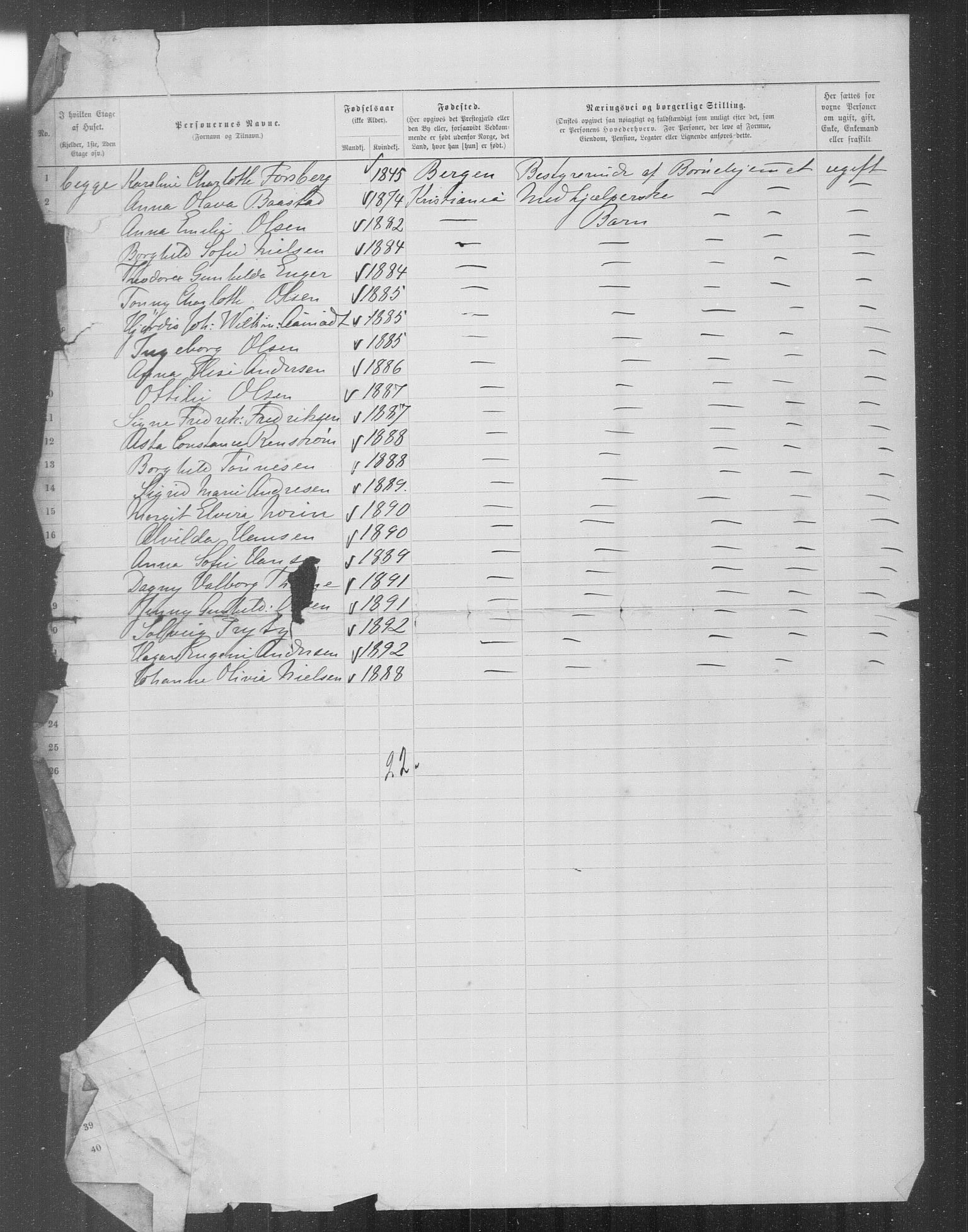 OBA, Municipal Census 1899 for Kristiania, 1899, p. 15856