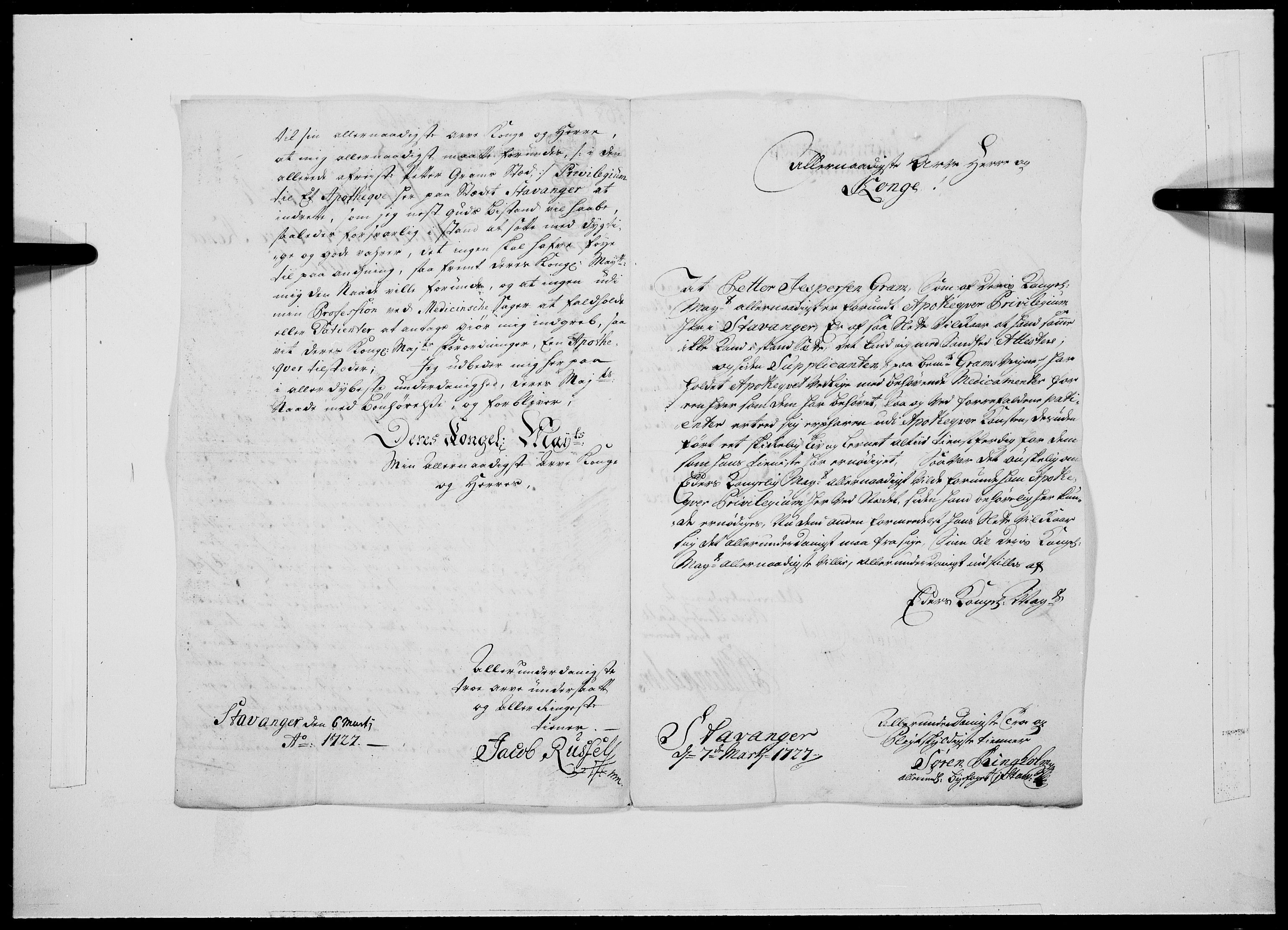 Danske Kanselli 1572-1799, AV/RA-EA-3023/F/Fc/Fcc/Fcca/L0101: Norske innlegg 1572-1799, 1727, p. 5