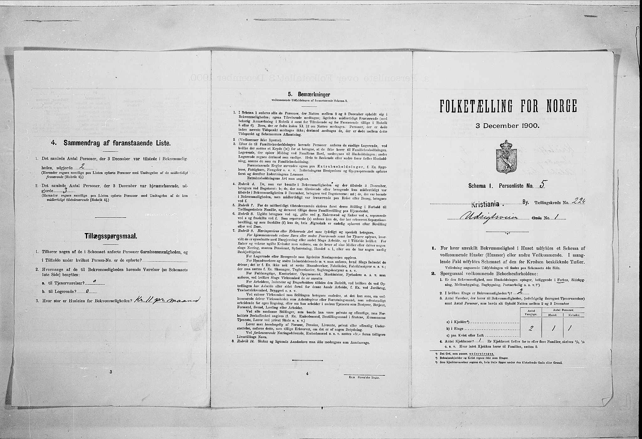 SAO, 1900 census for Kristiania, 1900, p. 106648