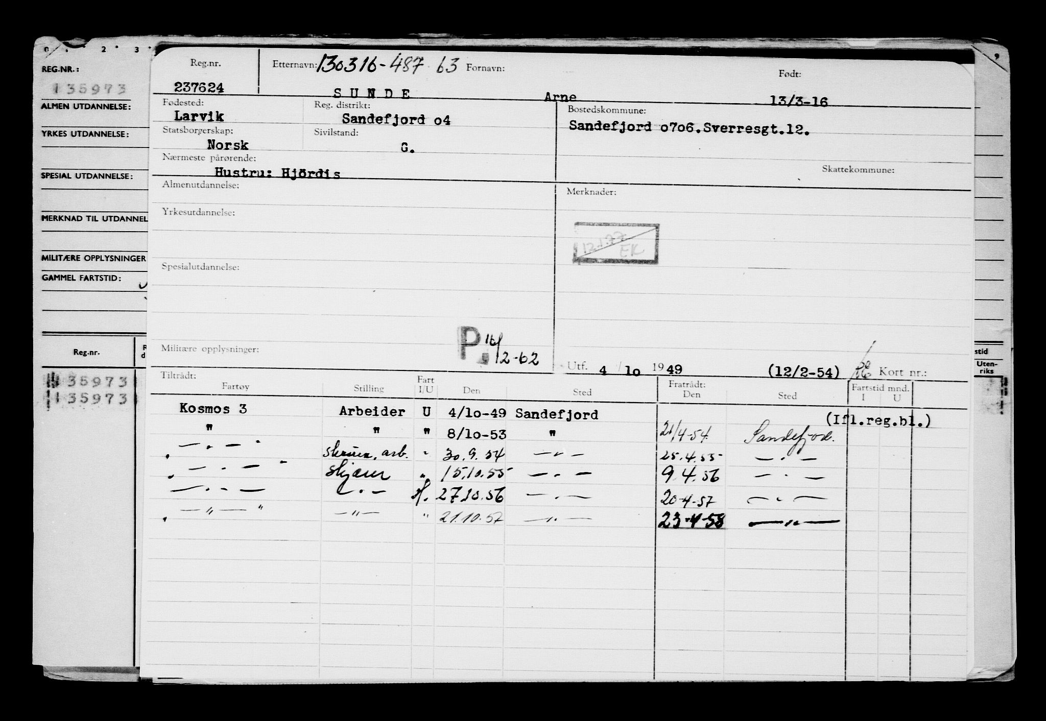 Direktoratet for sjømenn, AV/RA-S-3545/G/Gb/L0137: Hovedkort, 1916, p. 441