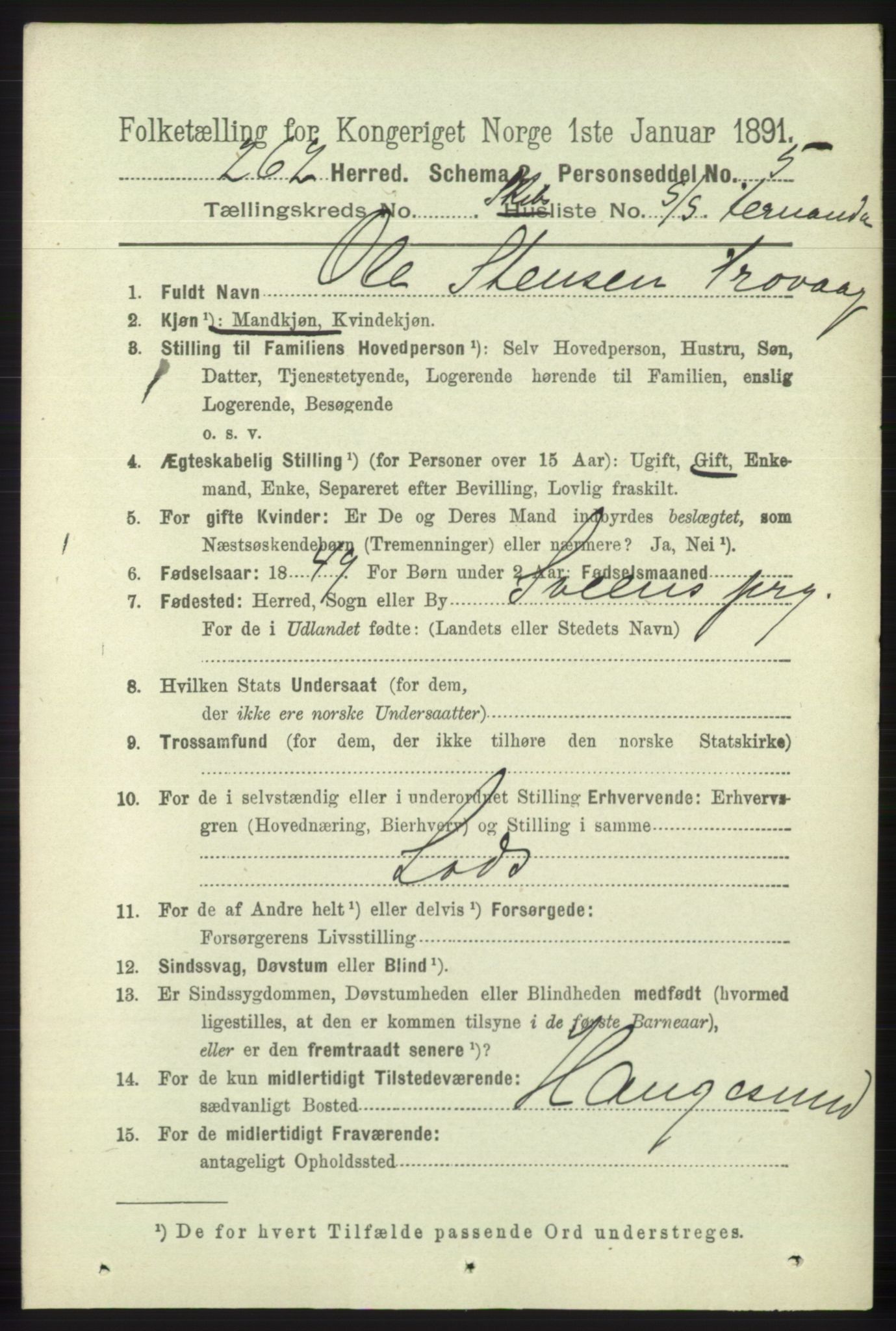 RA, 1891 census for 1247 Askøy, 1891, p. 7688