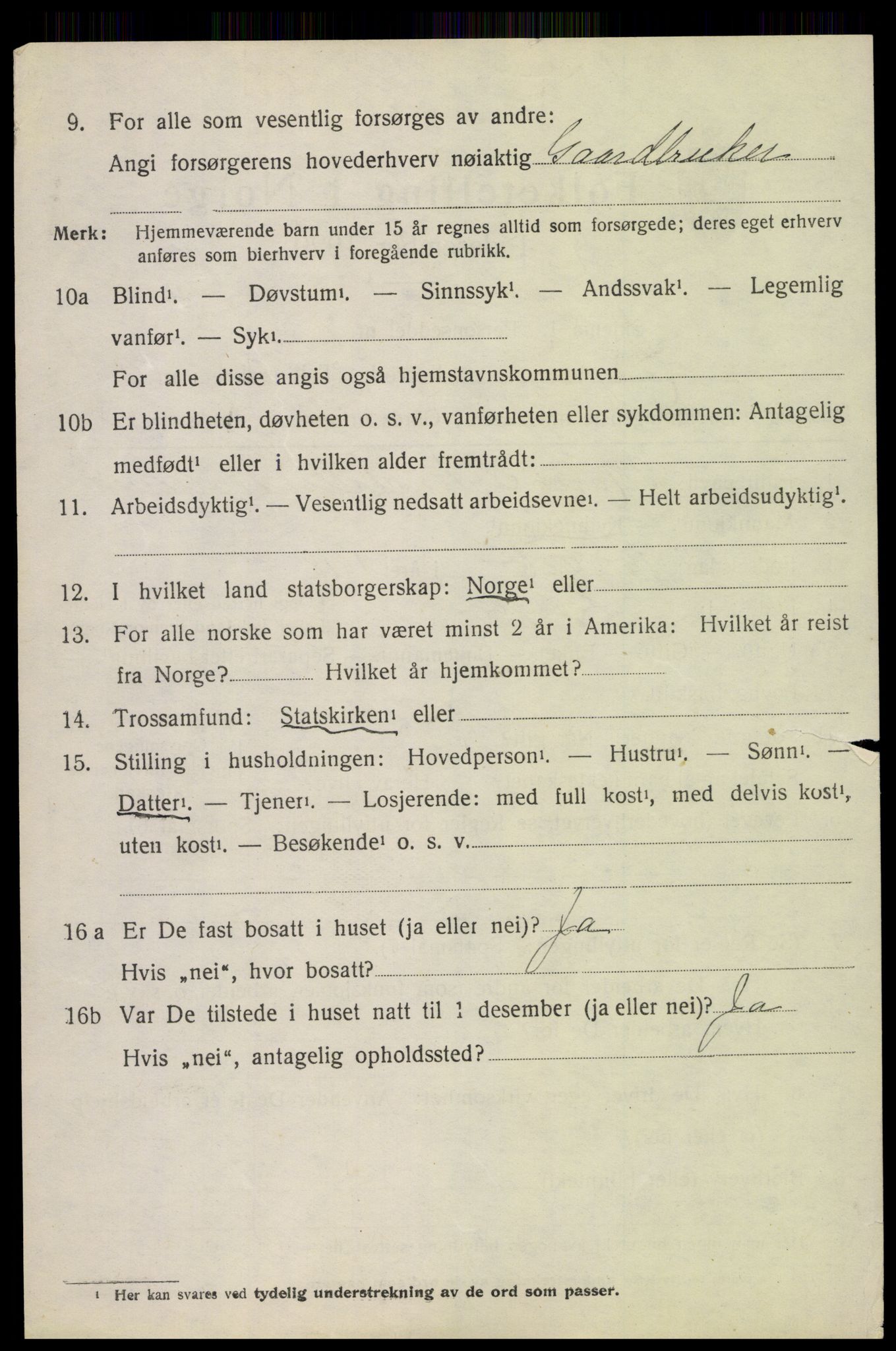 SAH, 1920 census for Lesja, 1920, p. 2793