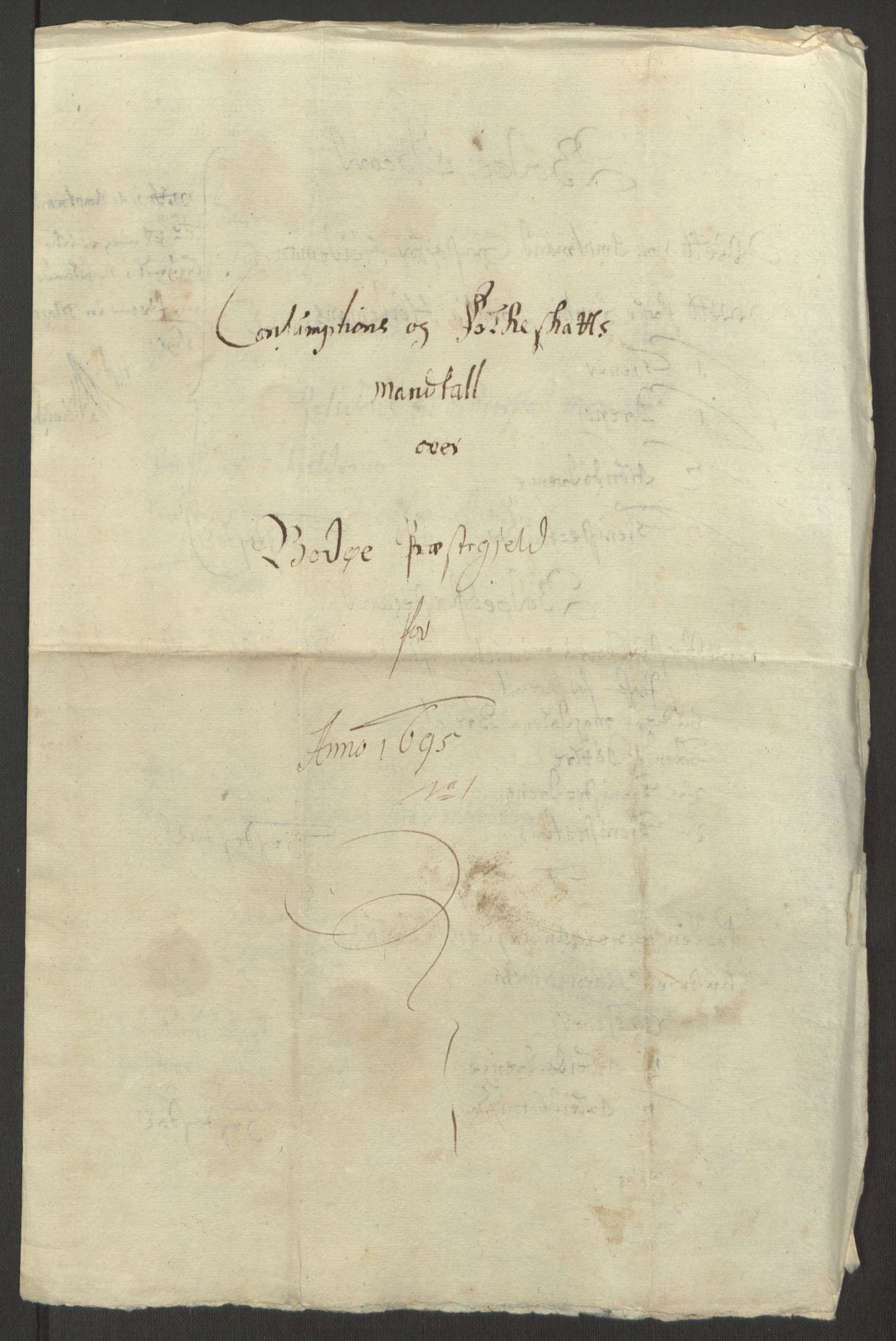 Rentekammeret inntil 1814, Reviderte regnskaper, Fogderegnskap, AV/RA-EA-4092/R66/L4578: Fogderegnskap Salten, 1694-1696, p. 164