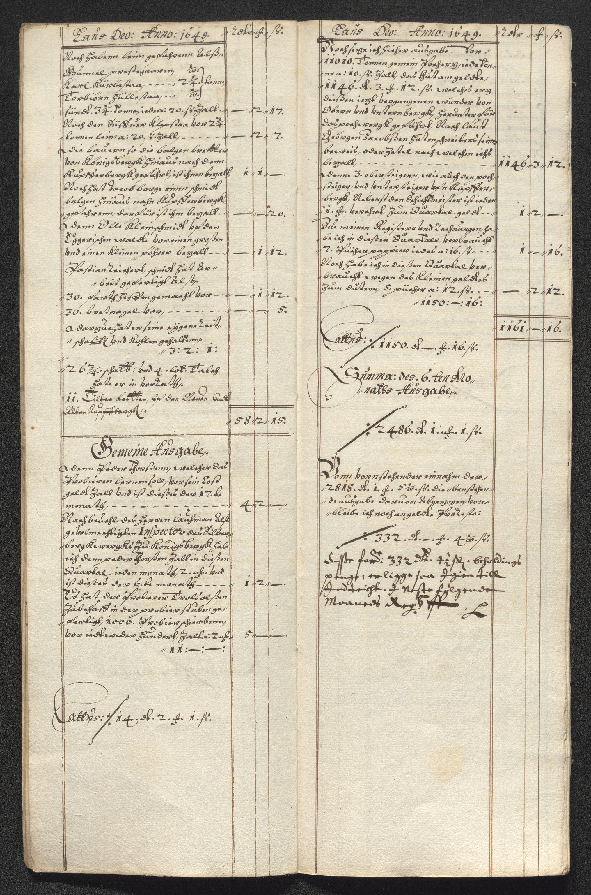 Kongsberg Sølvverk 1623-1816, AV/SAKO-EA-3135/001/D/Dc/Dcd/L0023: Utgiftsregnskap for gruver m.m., 1649, p. 482