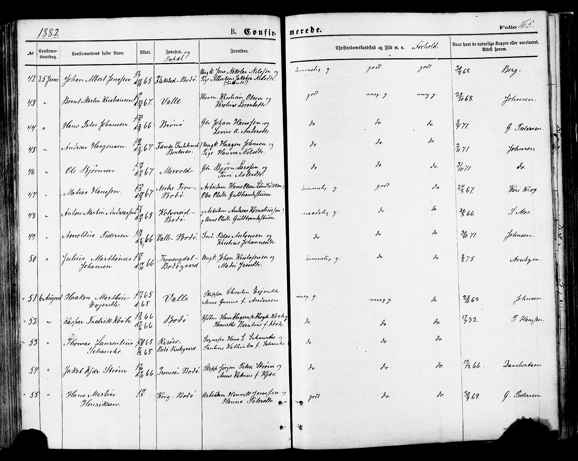 Ministerialprotokoller, klokkerbøker og fødselsregistre - Nordland, AV/SAT-A-1459/801/L0009: Parish register (official) no. 801A09, 1876-1883, p. 165