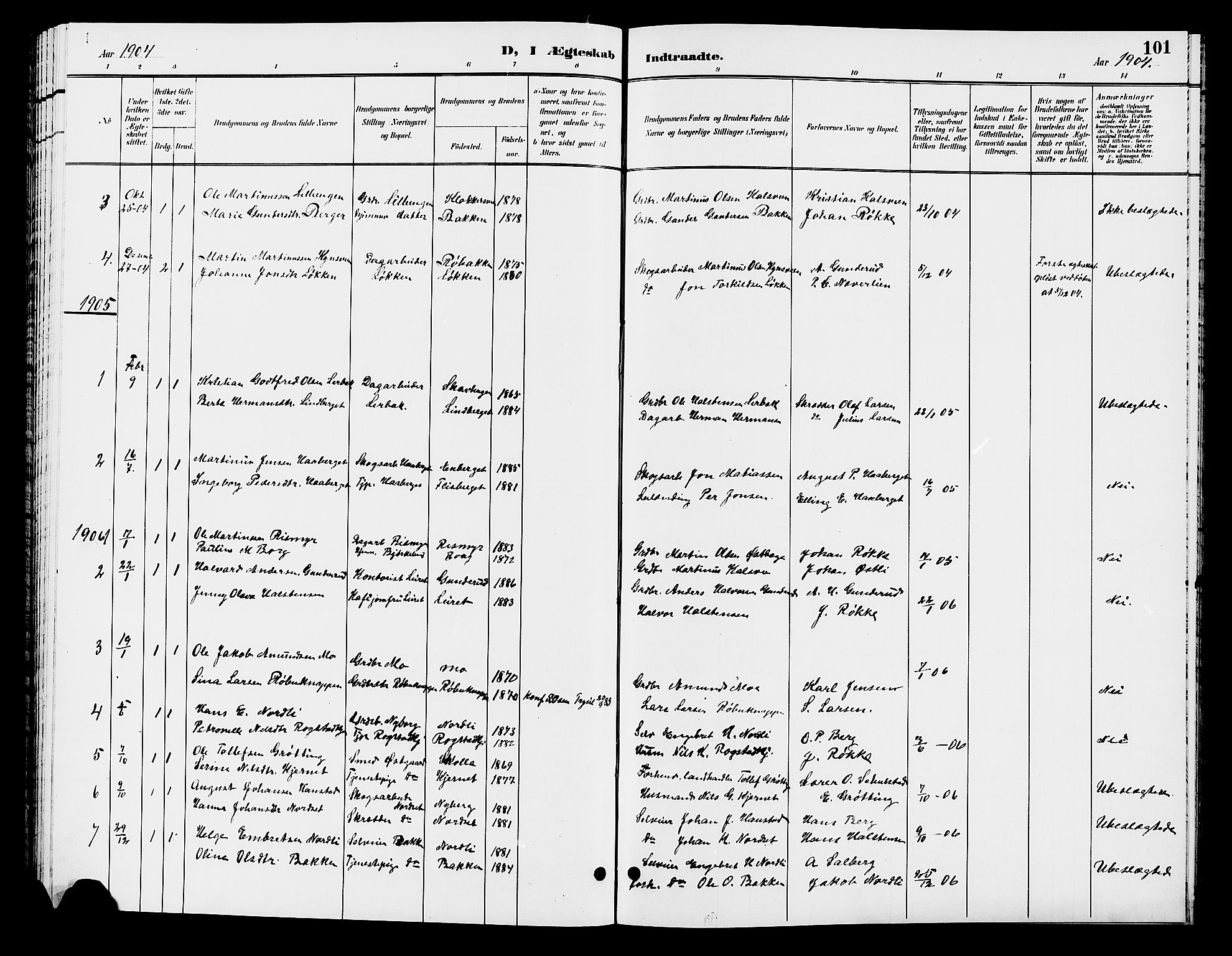 Elverum prestekontor, AV/SAH-PREST-044/H/Ha/Hab/L0007: Parish register (copy) no. 7, 1896-1914, p. 101