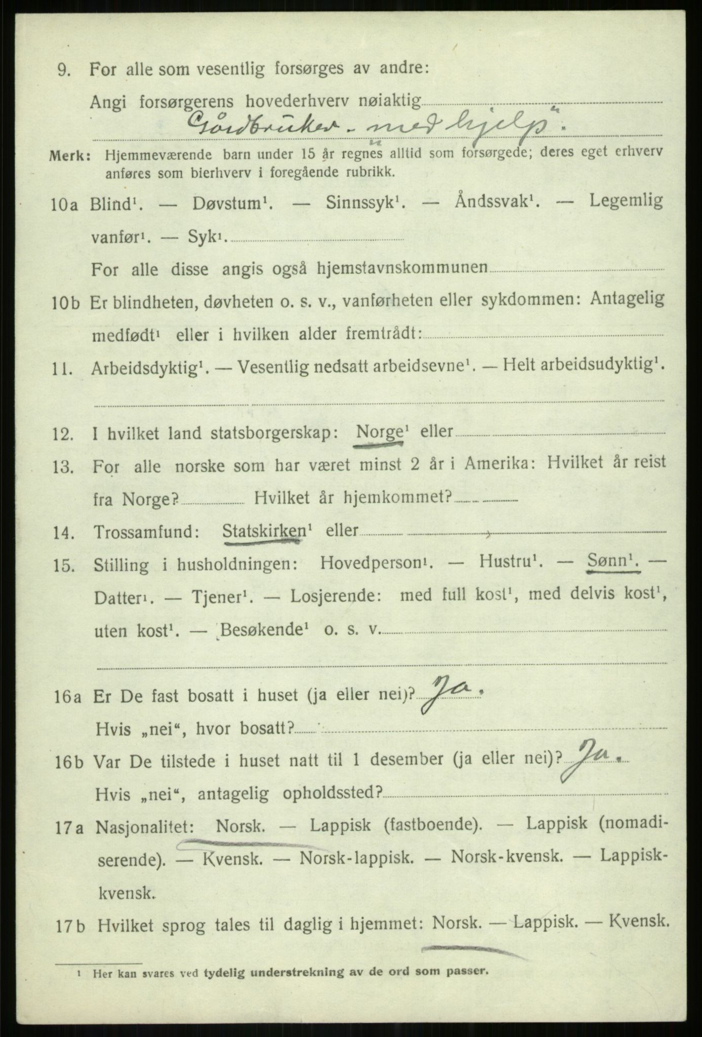 SATØ, 1920 census for Bardu, 1920, p. 2724