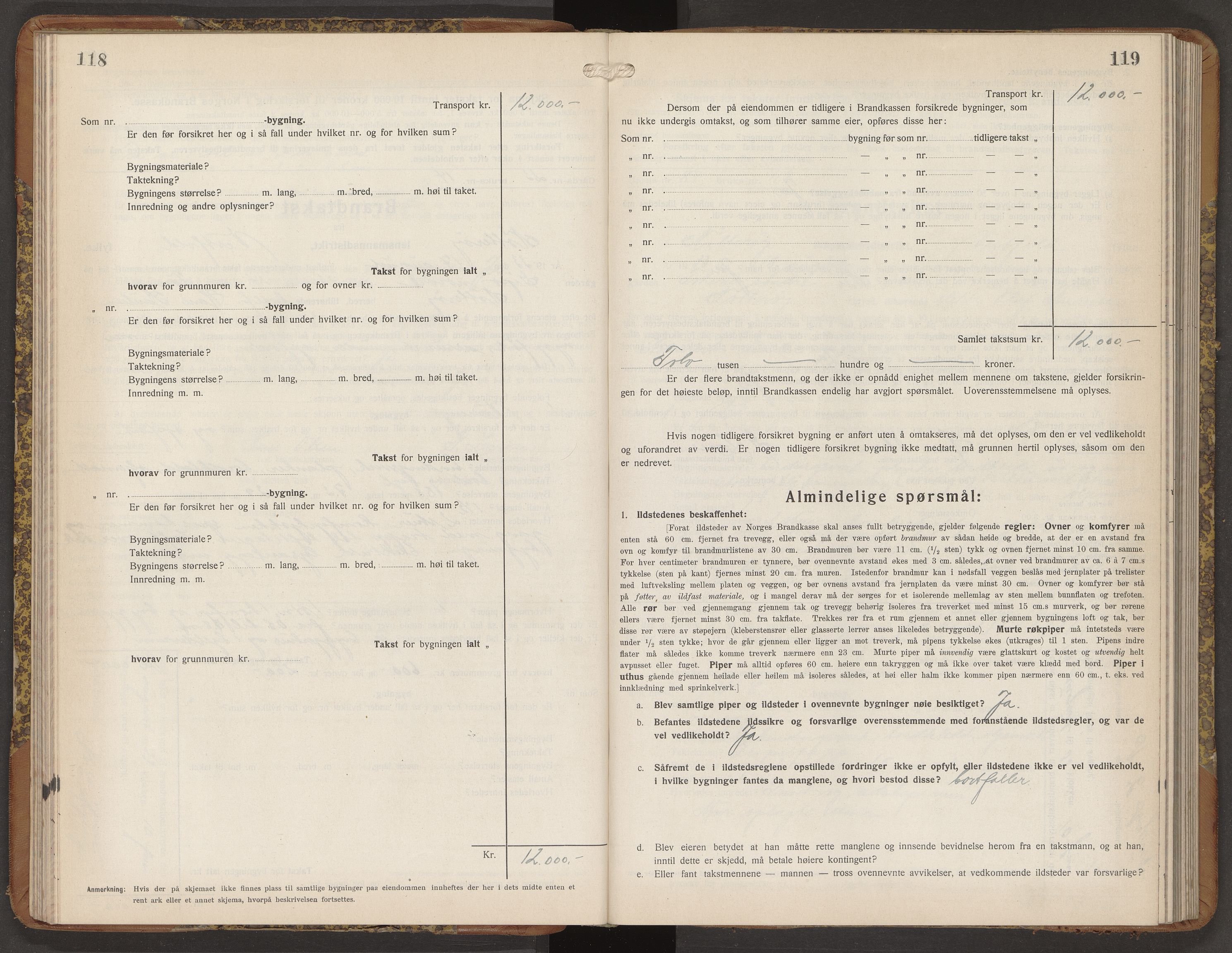 Nøtterøy lensmannskontor, AV/SAKO-A-540/Y/Yg/Ygb/L0009: Skjematakstprotokoll, 1932-1935, p. 118-119