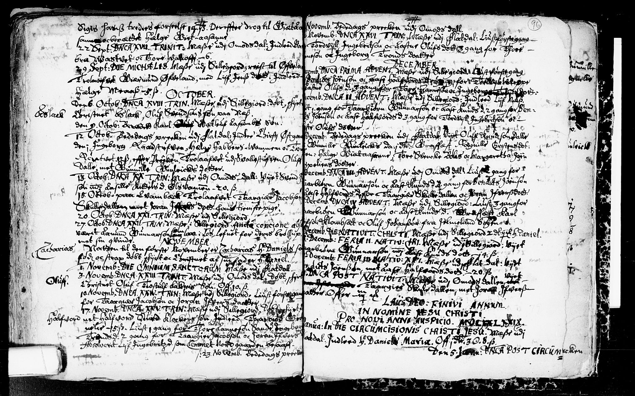 Seljord kirkebøker, SAKO/A-20/F/Fa/L0001: Parish register (official) no. I 1, 1654-1686, p. 96