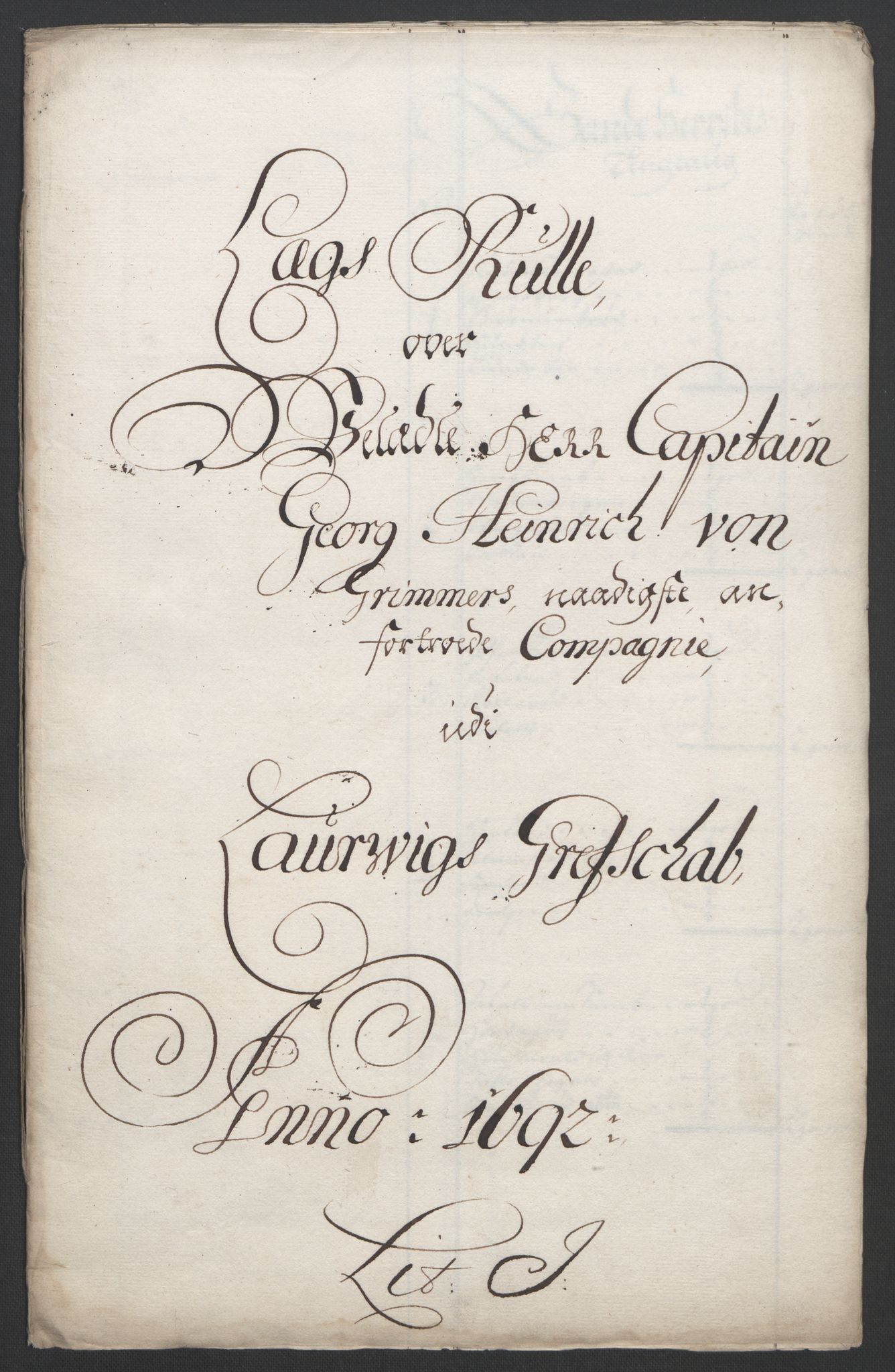 Rentekammeret inntil 1814, Reviderte regnskaper, Fogderegnskap, RA/EA-4092/R33/L1973: Fogderegnskap Larvik grevskap, 1692, p. 100