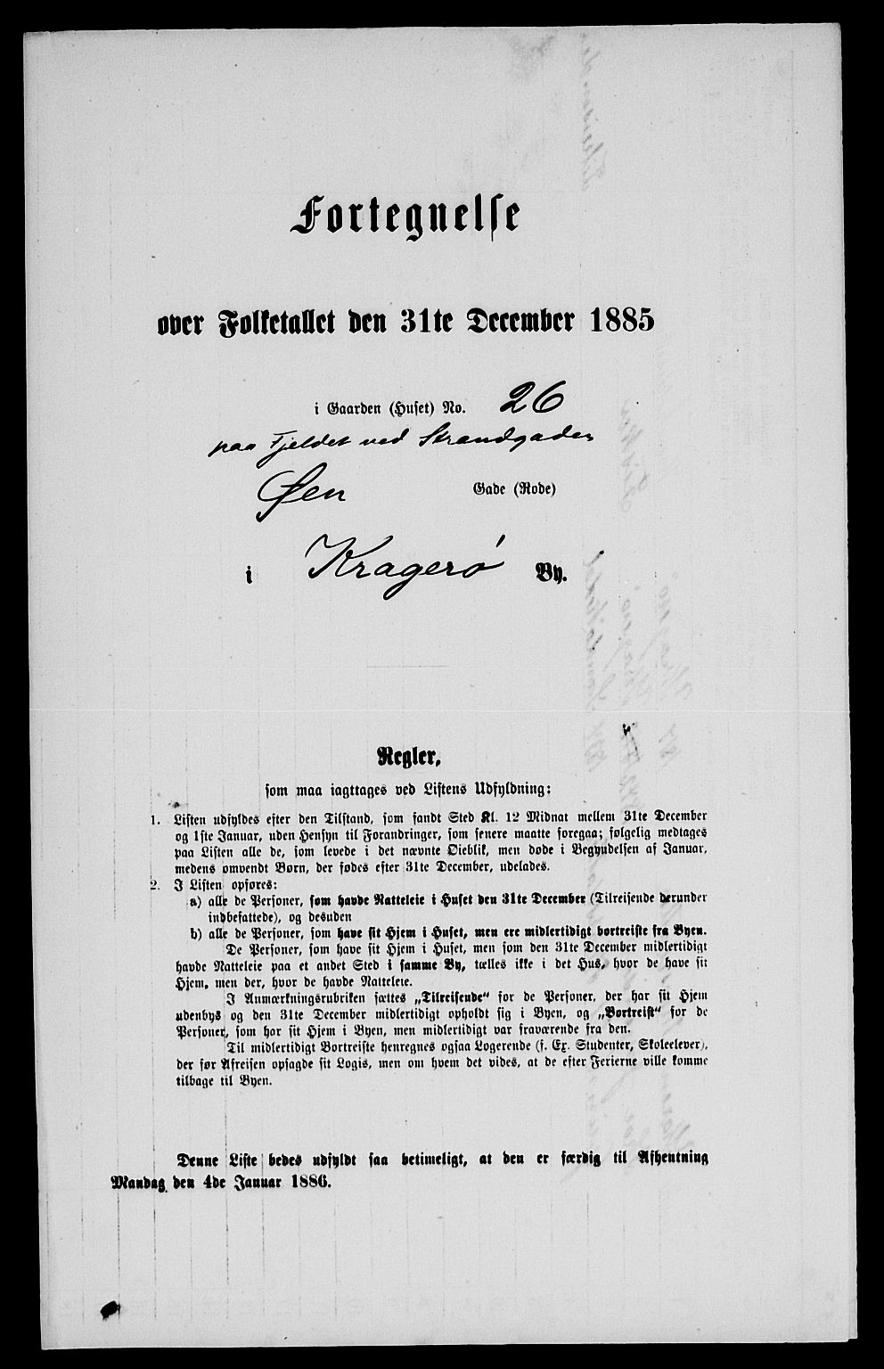 SAKO, 1885 census for 0801 Kragerø, 1885, p. 511