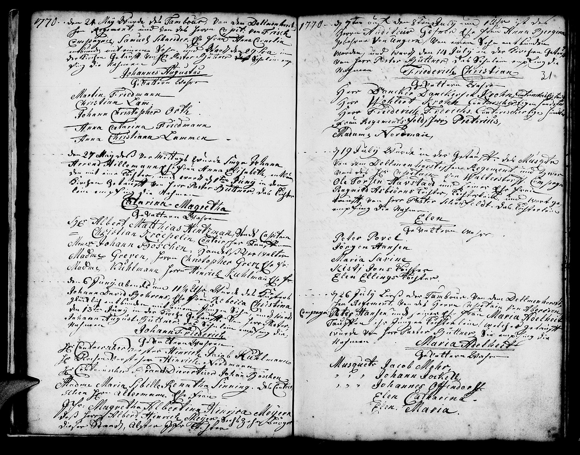 Mariakirken Sokneprestembete, AV/SAB-A-76901/H/Haa/L0001: Parish register (official) no. A 1, 1740-1784, p. 31