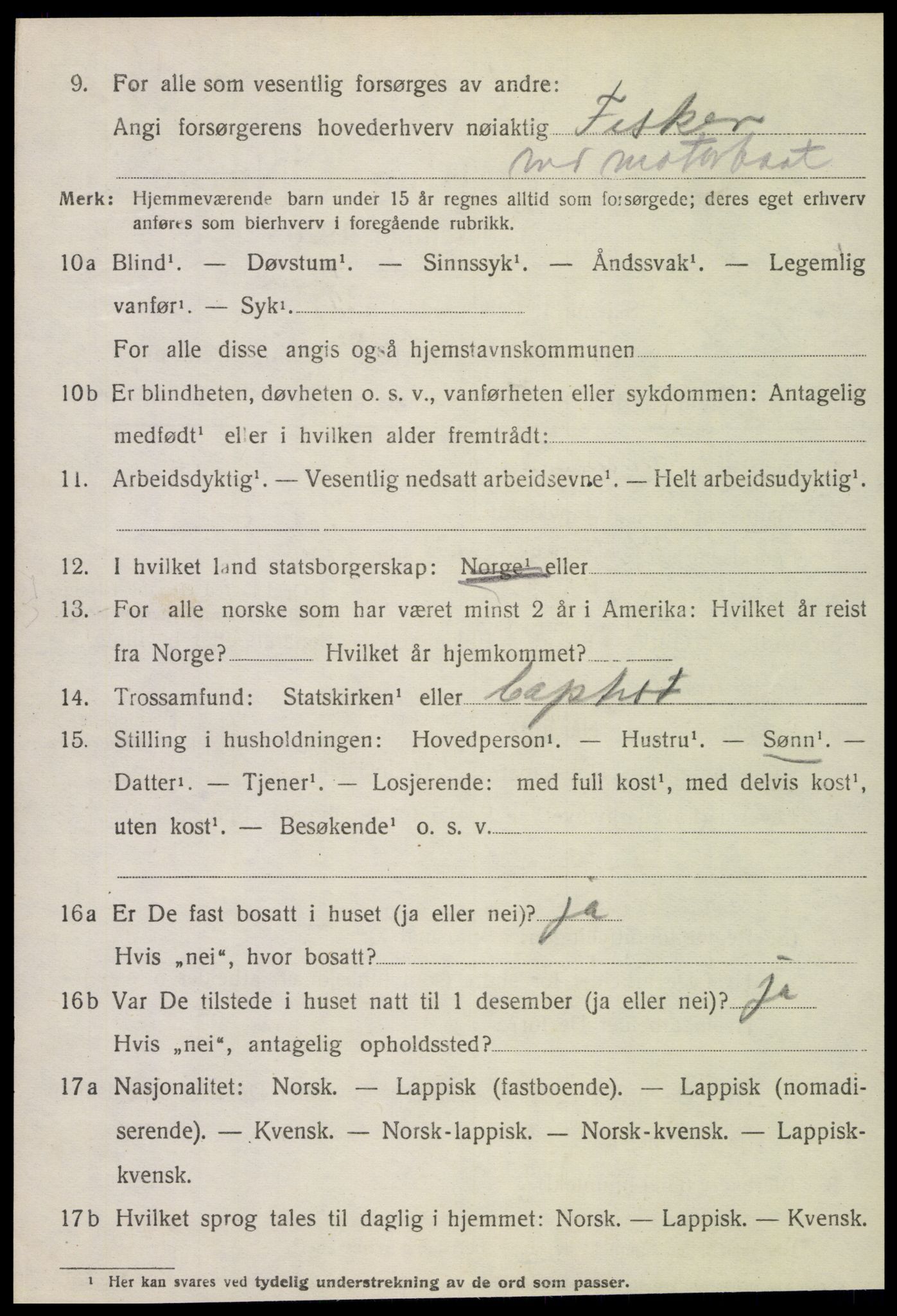 SAT, 1920 census for Vikna, 1920, p. 8212