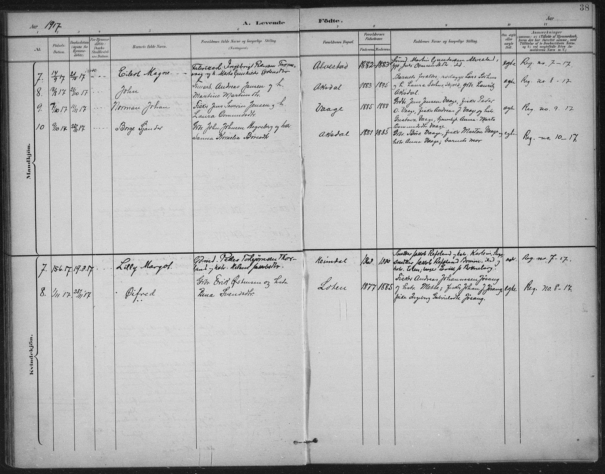 Tysvær sokneprestkontor, AV/SAST-A -101864/H/Ha/Haa/L0009: Parish register (official) no. A 9, 1898-1925, p. 38