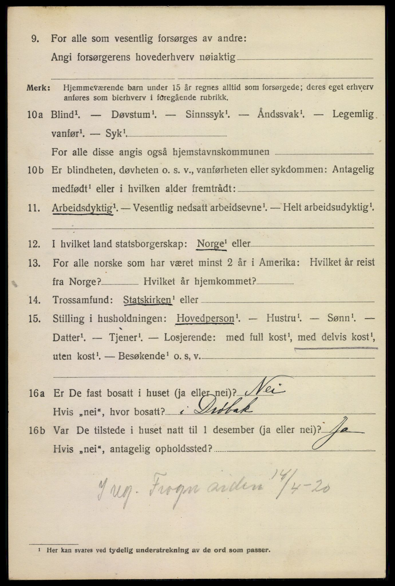 SAO, 1920 census for Kristiania, 1920, p. 240192