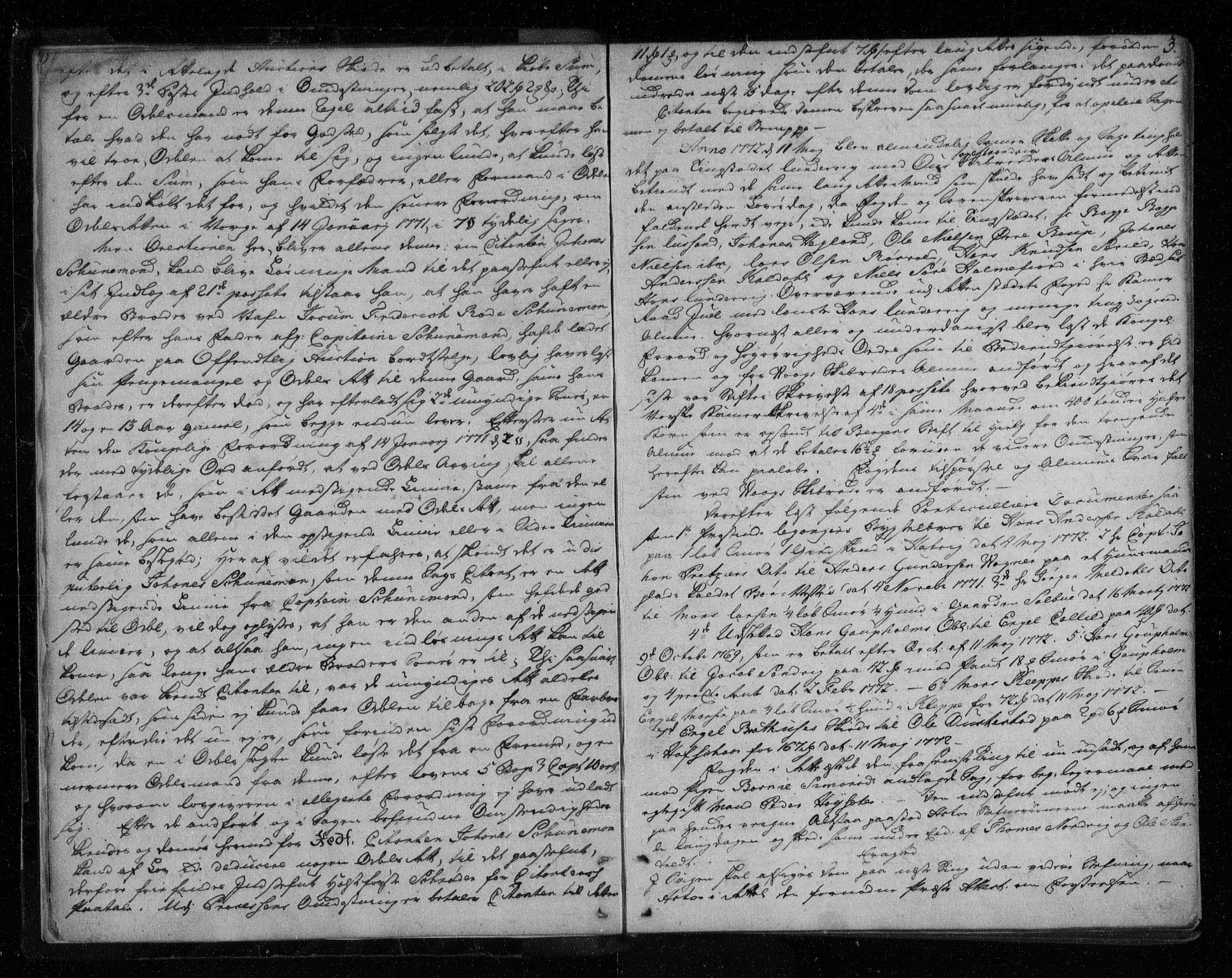 Sunnhordland sorenskrivar, AV/SAB-A-2401/1/F/Faa/L0040: Tingbøker, 1772-1777, p. 2b-3a