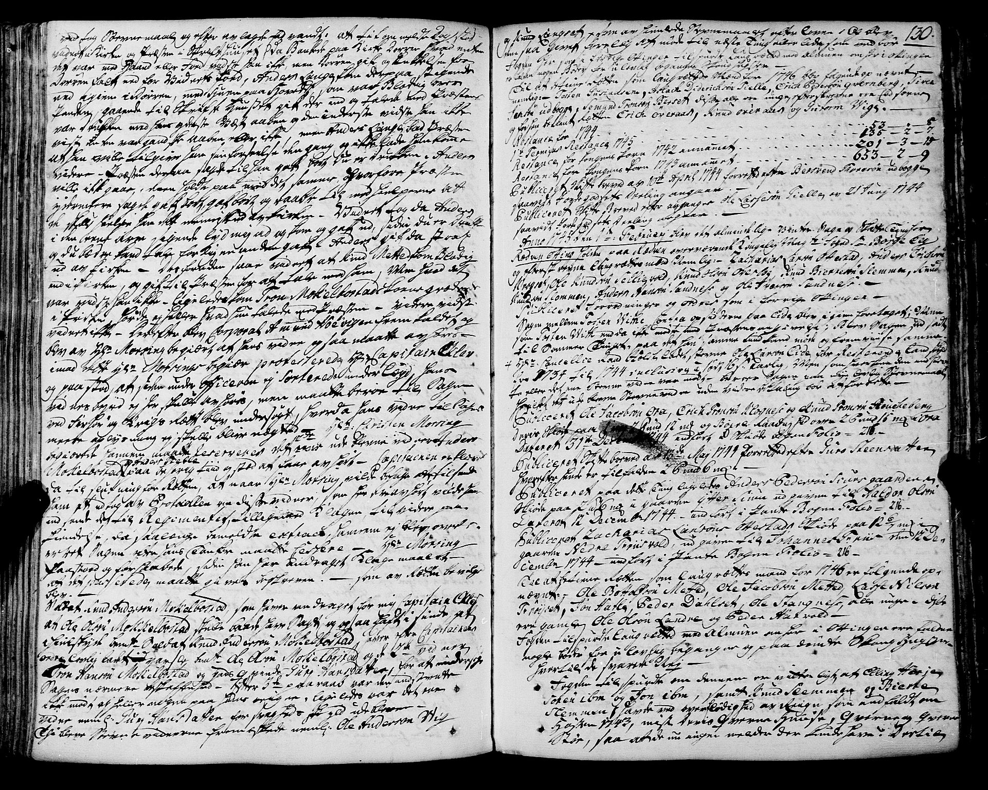Romsdal sorenskriveri, SAT/A-4149/1/1/1A/L0012: Tingbok, 1740-1749, p. 129b-130a