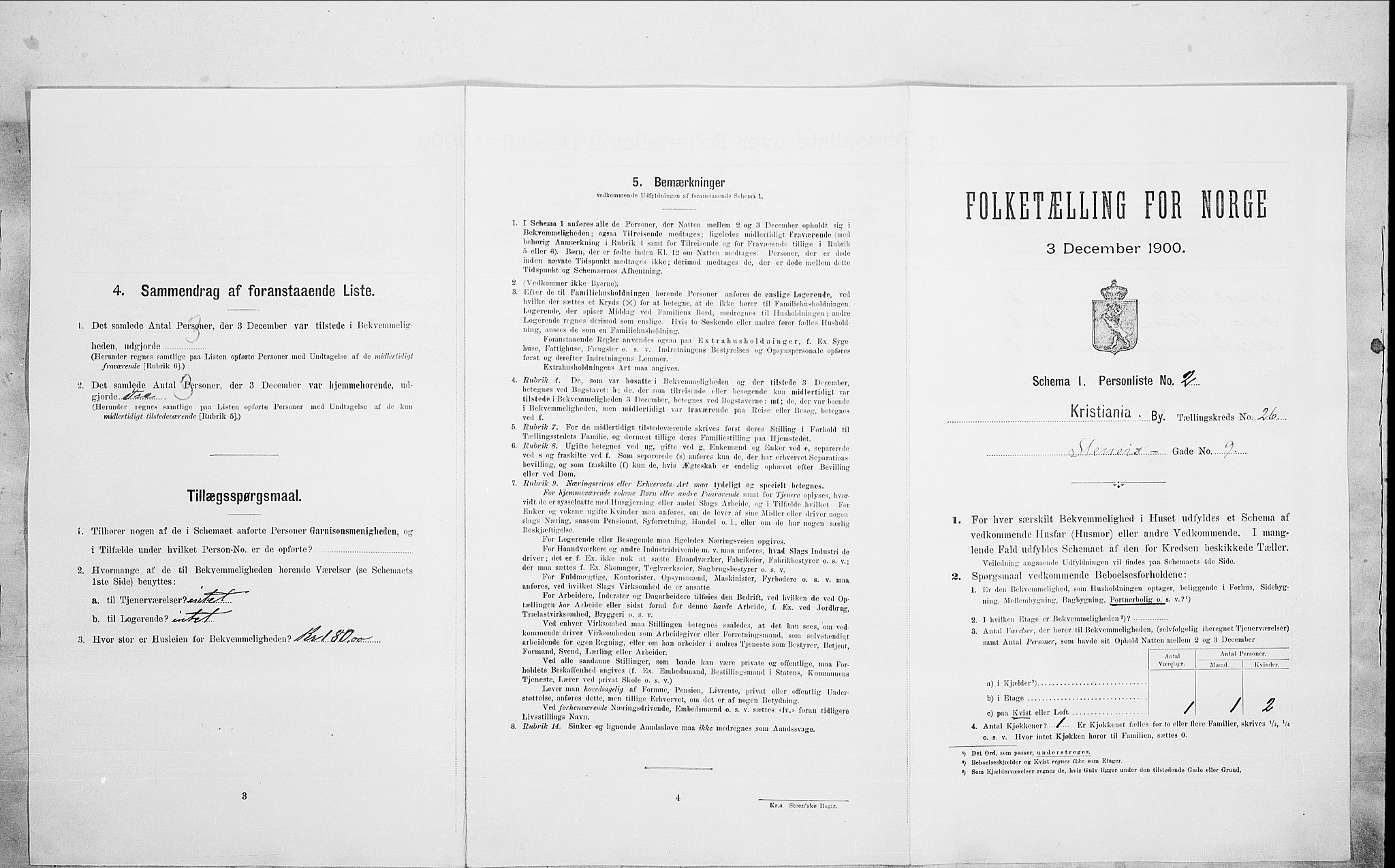 SAO, 1900 census for Kristiania, 1900, p. 91042