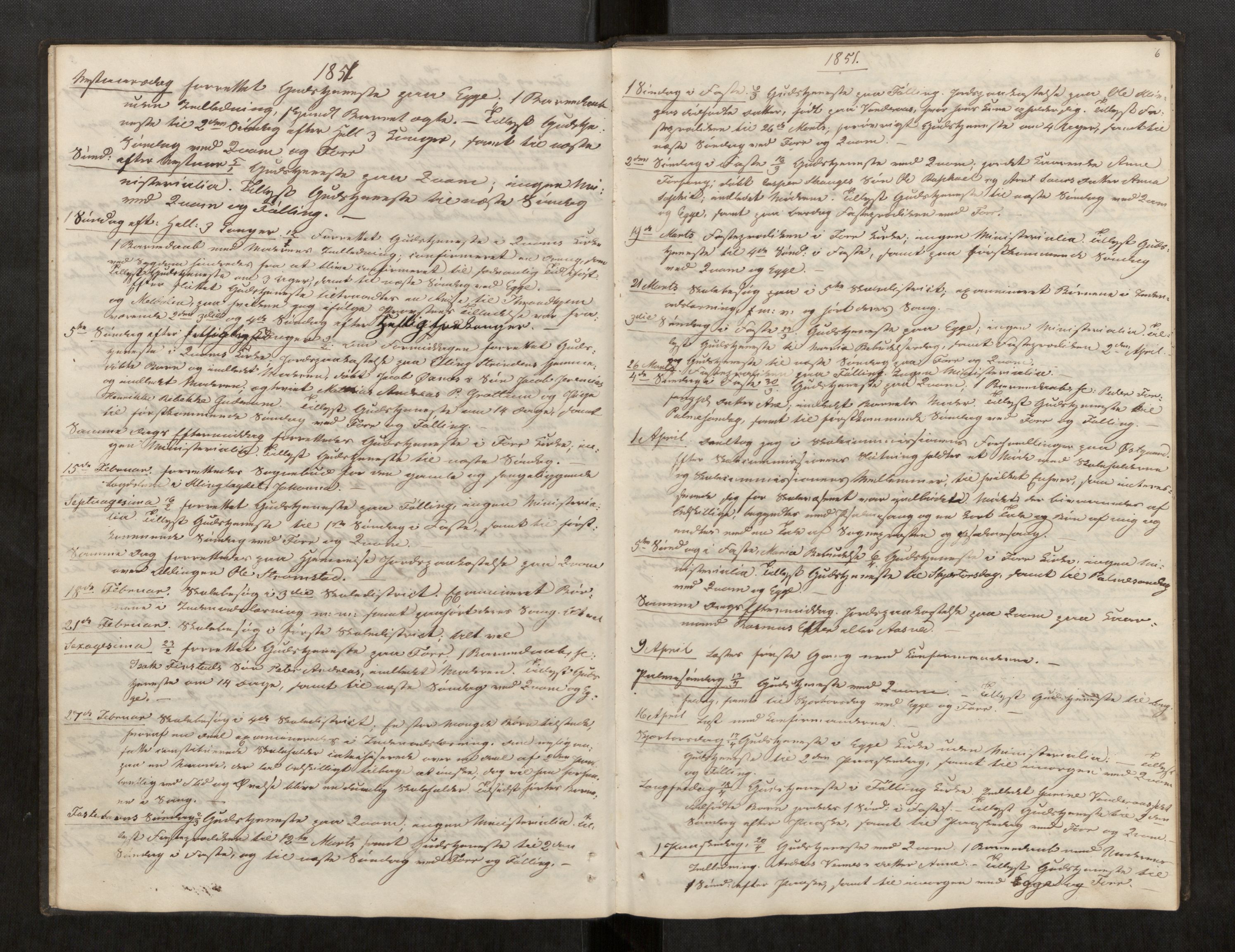 Stod sokneprestkontor, AV/SAT-A-1164/2/I/I1/I1d/L0002: Curate's parish register no. 2, 1850-1869, p. 6