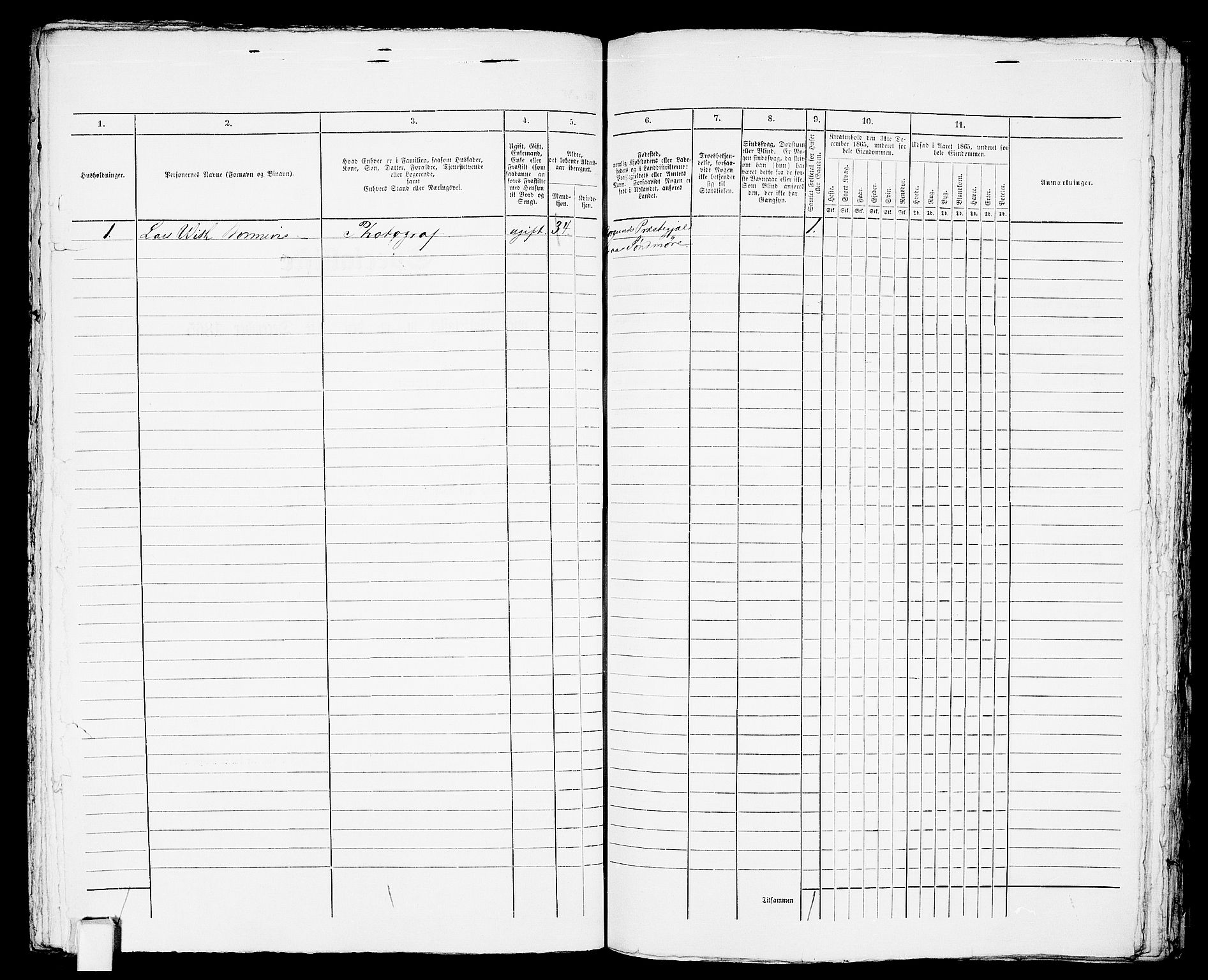 RA, 1865 census for Horten, 1865, p. 729