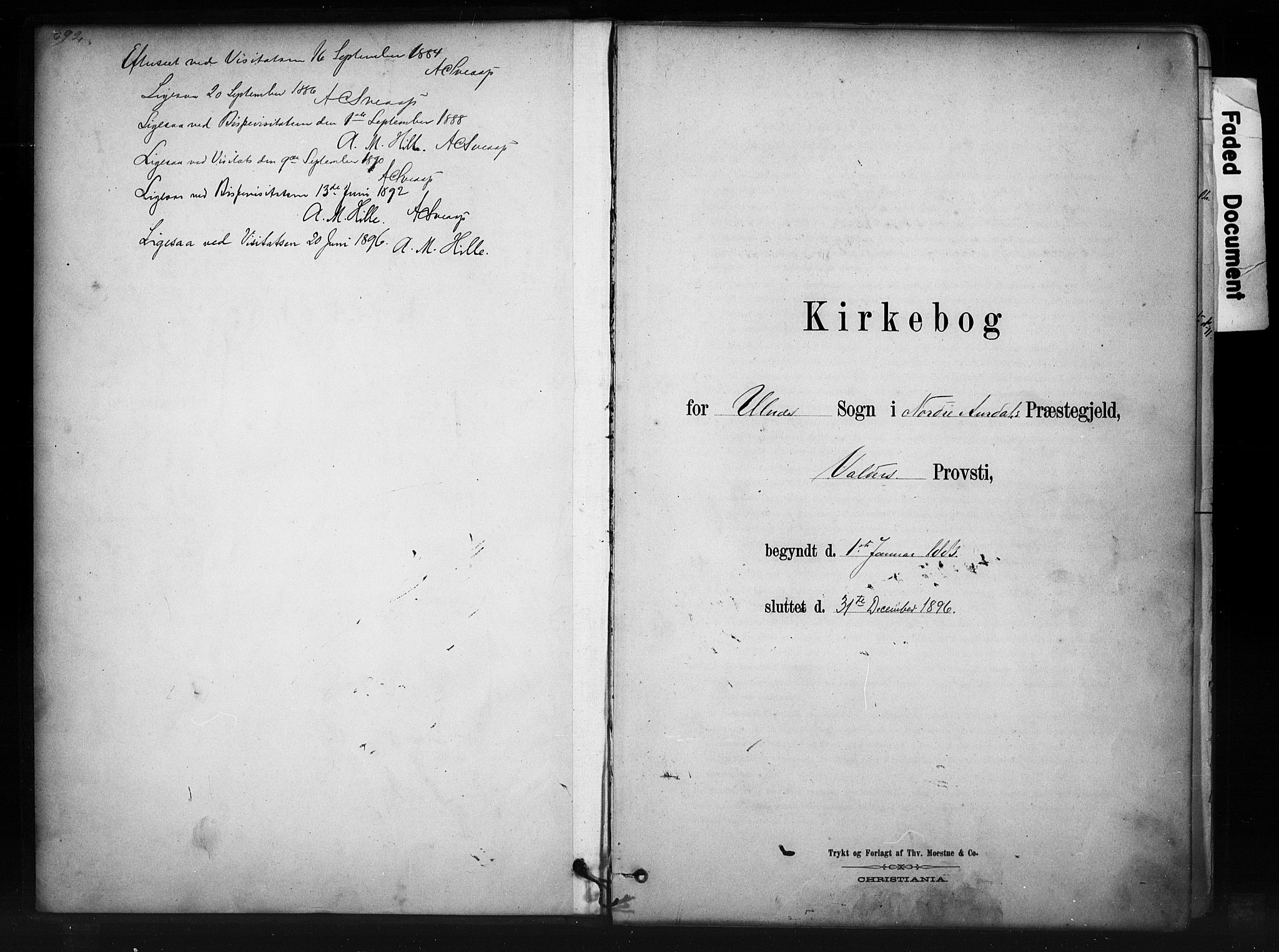 Nord-Aurdal prestekontor, SAH/PREST-132/H/Ha/Haa/L0011: Parish register (official) no. 11, 1883-1896