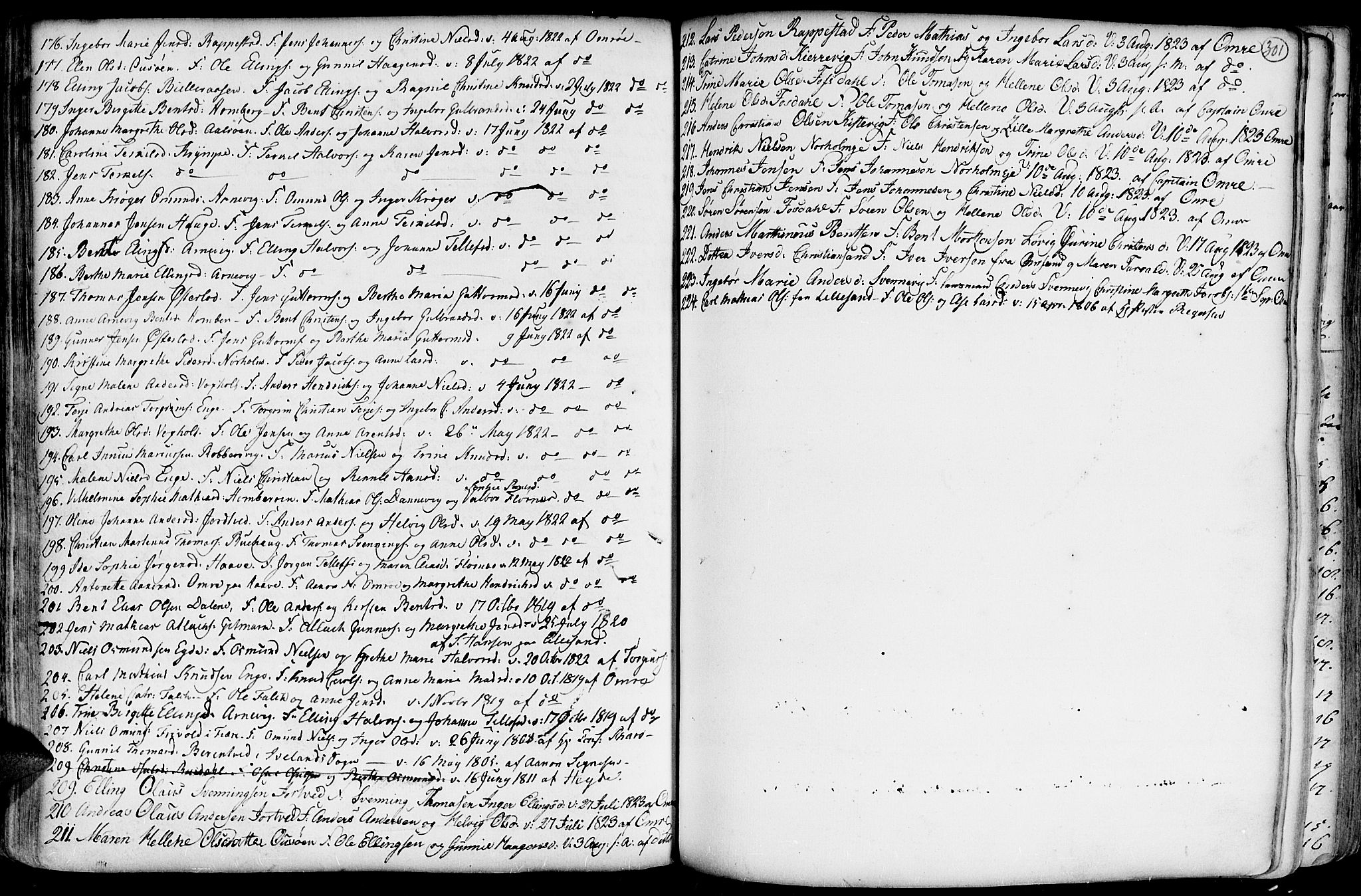 Hommedal sokneprestkontor, SAK/1111-0023/F/Fa/Fab/L0002: Parish register (official) no. A 2 /2, 1740-1823, p. 301