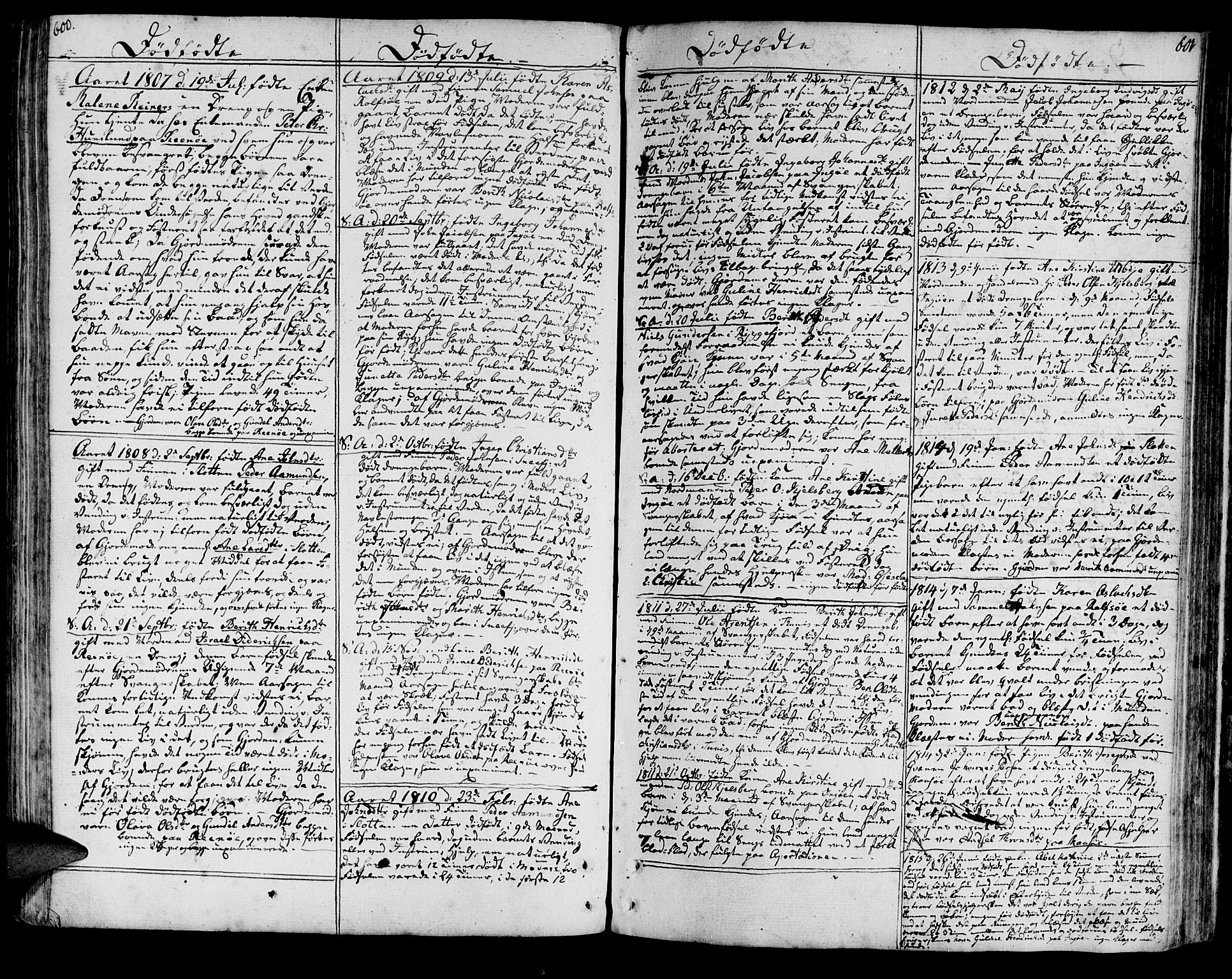 Måsøy sokneprestkontor, SATØ/S-1348/H/Ha/L0001kirke: Parish register (official) no. 1, 1806-1851, p. 600-601