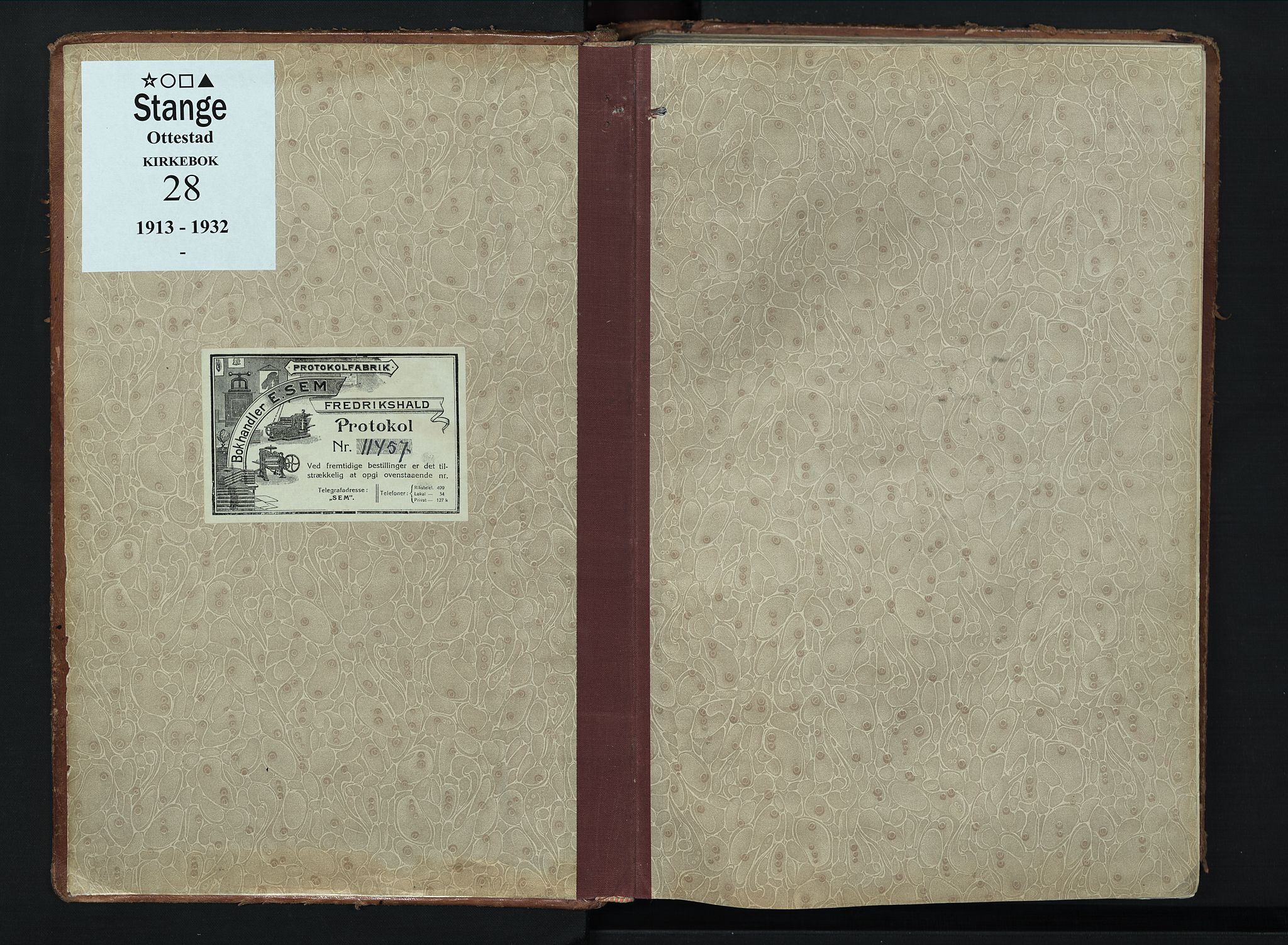 Stange prestekontor, AV/SAH-PREST-002/K/L0028: Parish register (official) no. 28, 1913-1932