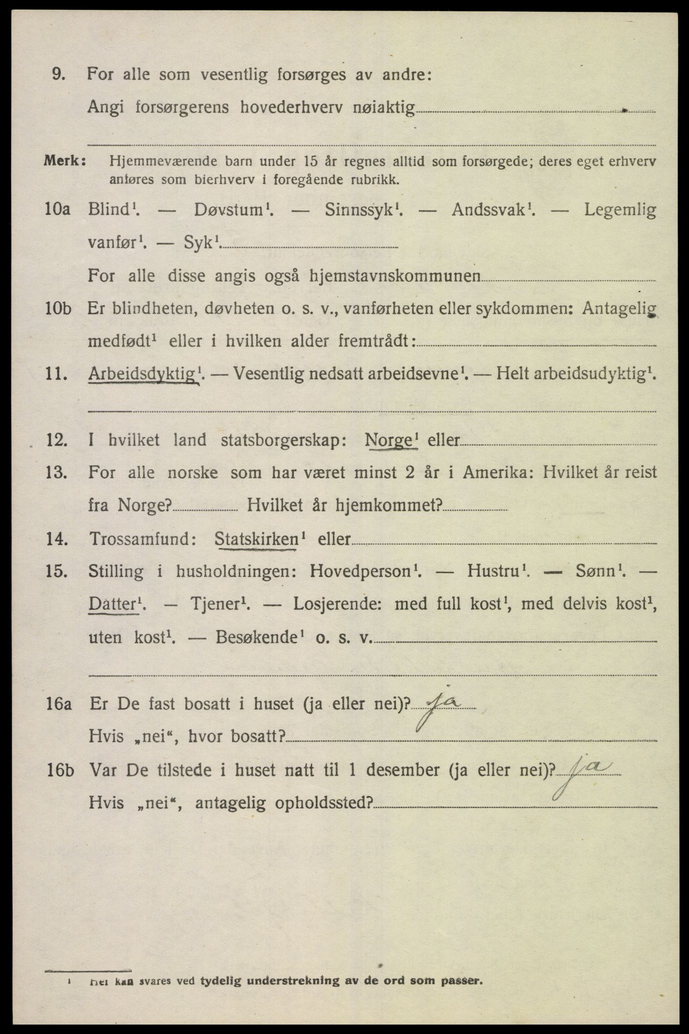 SAK, 1920 census for Sør-Audnedal, 1920, p. 1662