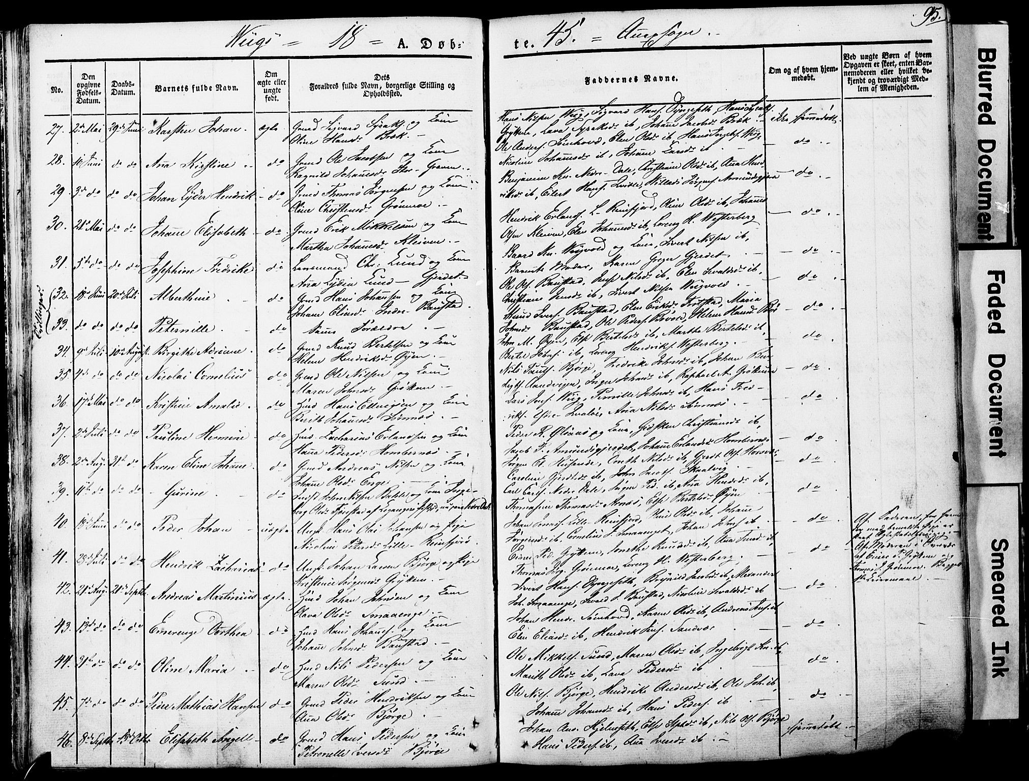 Ministerialprotokoller, klokkerbøker og fødselsregistre - Nordland, AV/SAT-A-1459/812/L0176: Parish register (official) no. 812A05, 1834-1874, p. 95