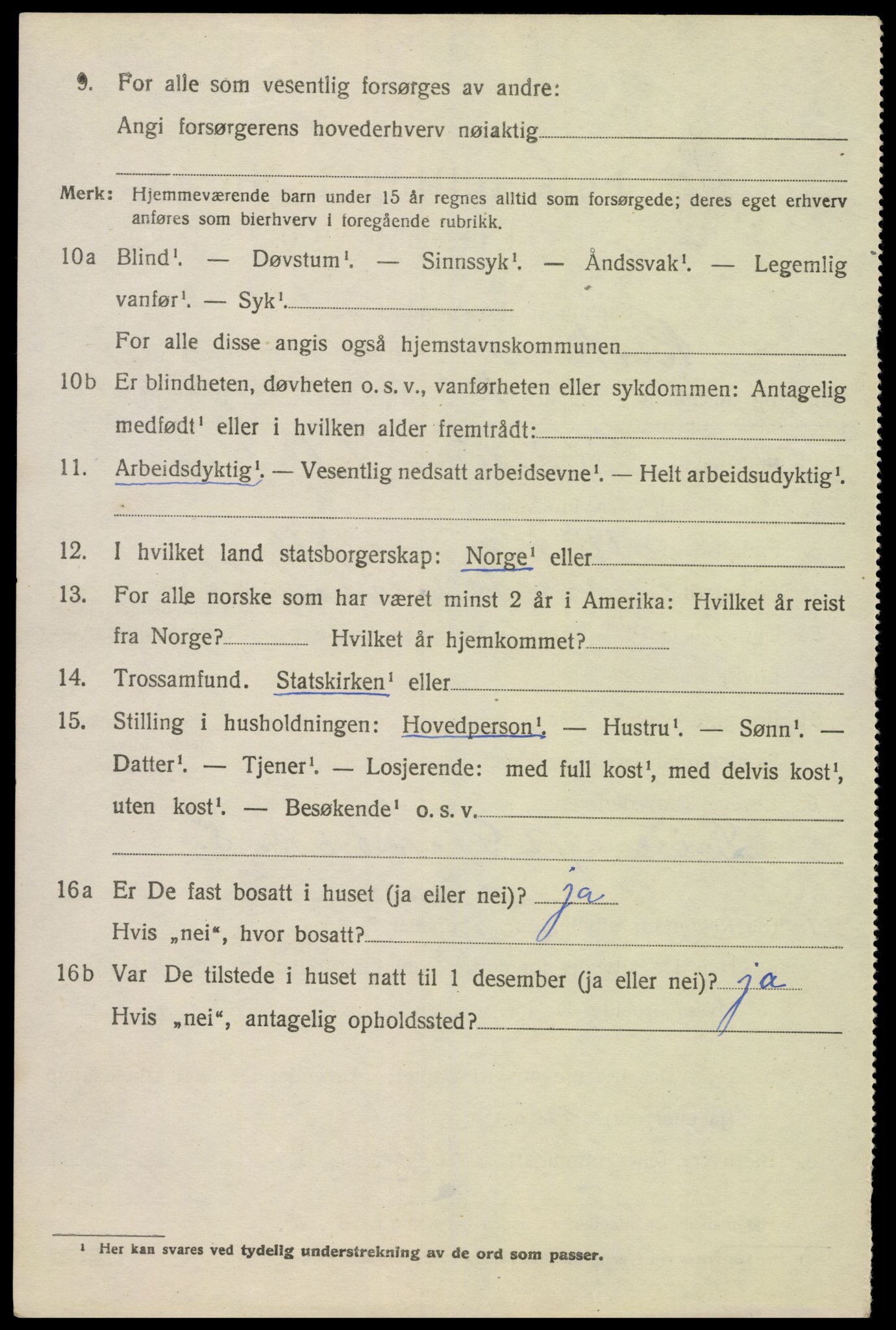 SAK, 1920 census for Birkenes, 1920, p. 786