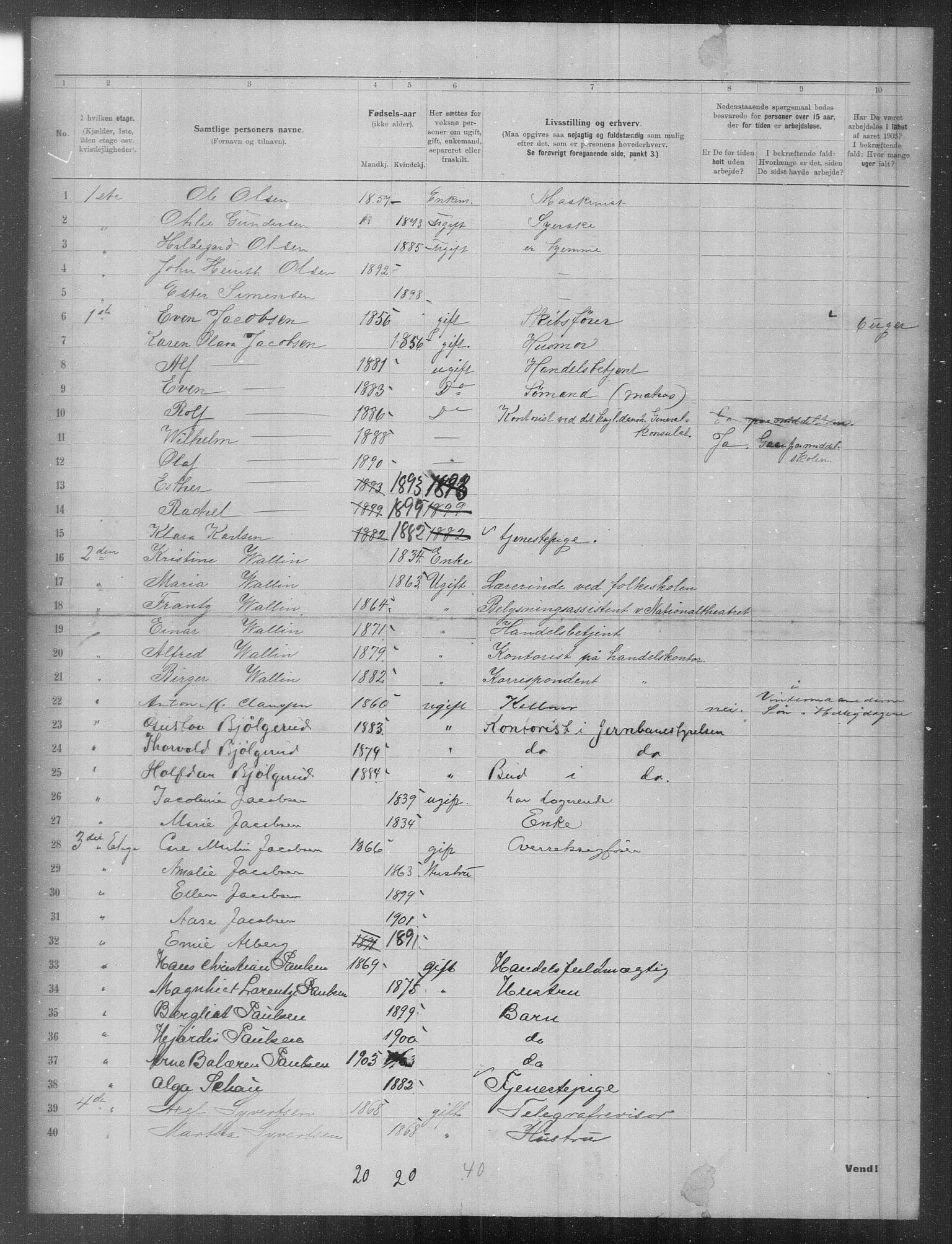 OBA, Municipal Census 1903 for Kristiania, 1903, p. 10579