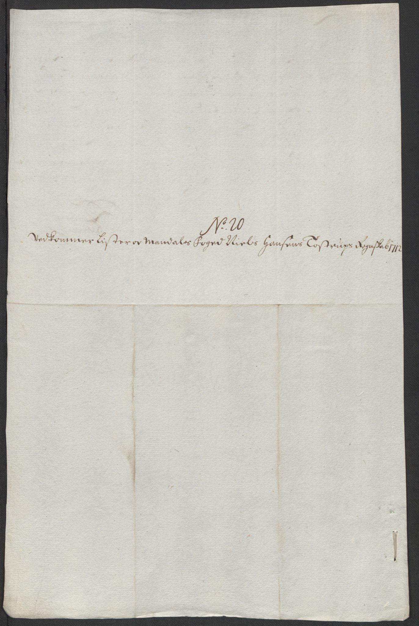 Rentekammeret inntil 1814, Reviderte regnskaper, Fogderegnskap, AV/RA-EA-4092/R43/L2555: Fogderegnskap Lista og Mandal, 1712, p. 214