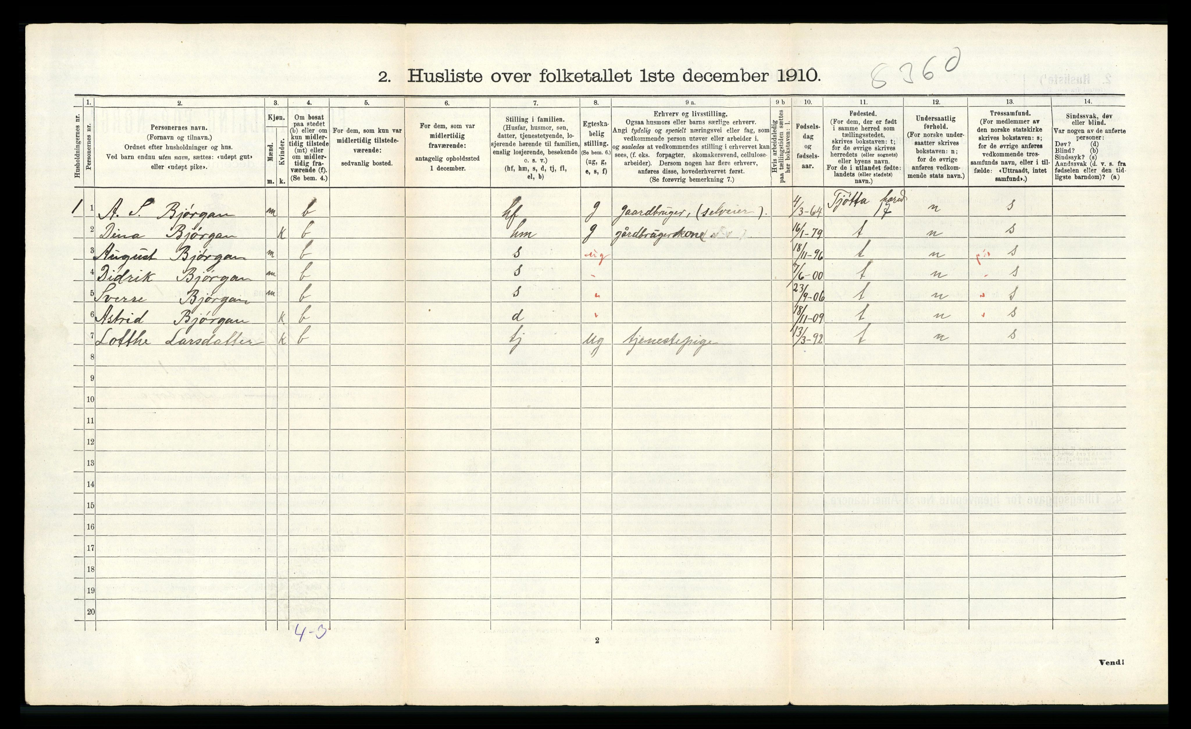 RA, 1910 census for Velfjord, 1910, p. 476