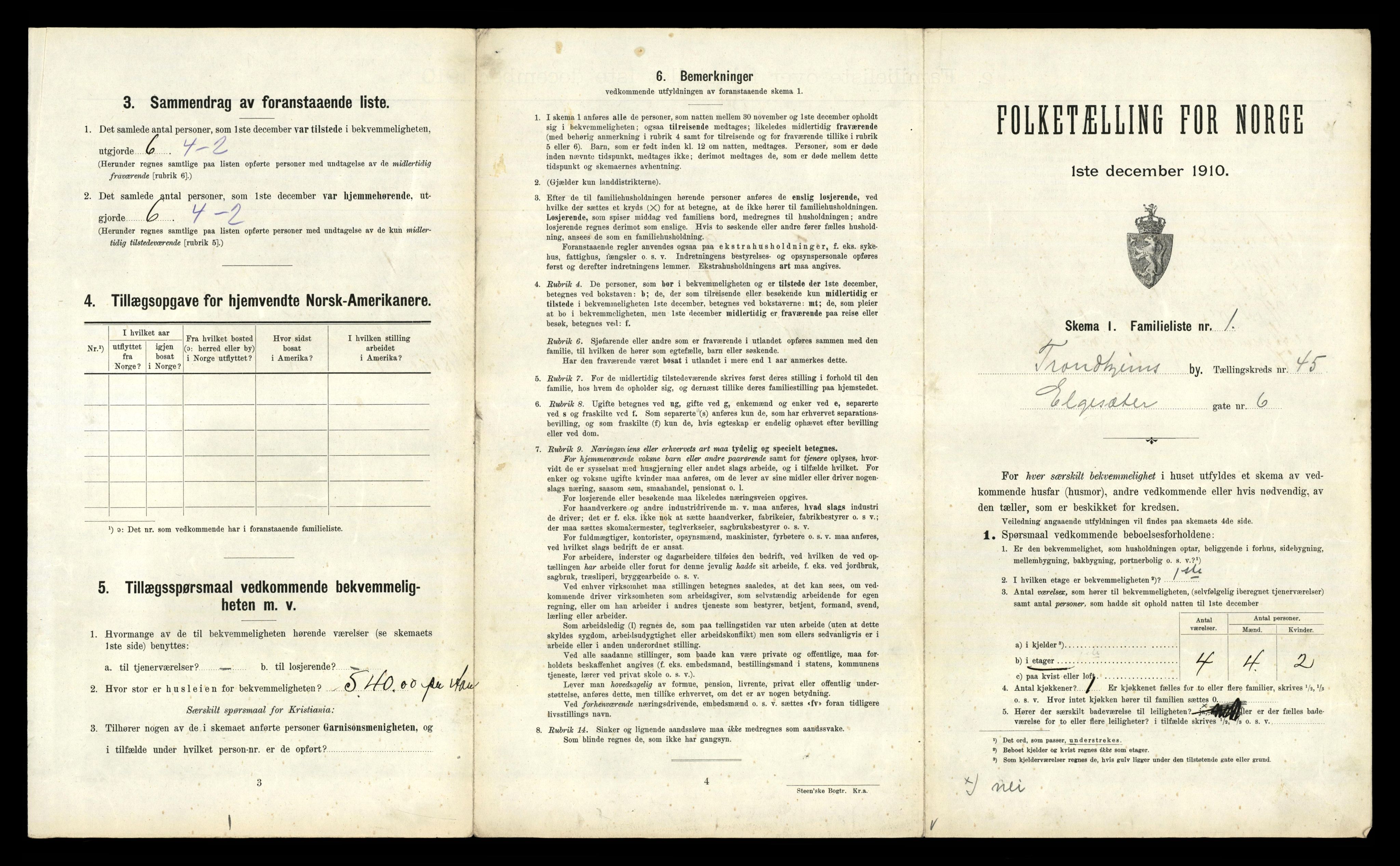 RA, 1910 census for Trondheim, 1910, p. 11699