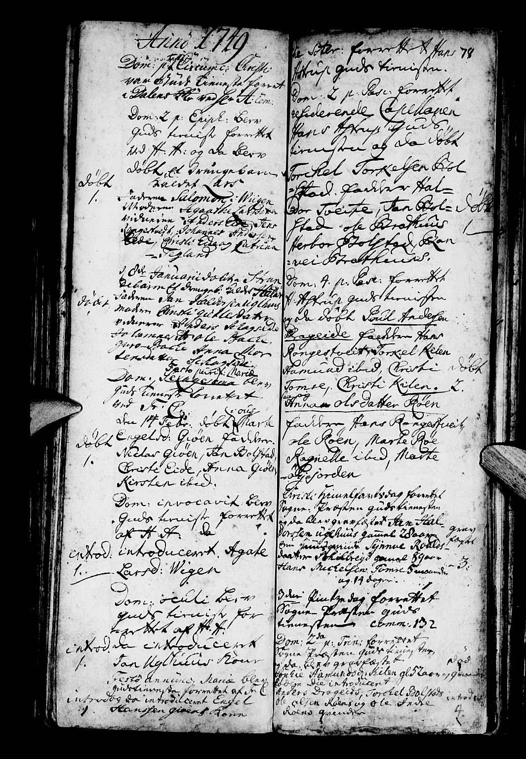 Os sokneprestembete, SAB/A-99929: Parish register (official) no. A 3, 1669-1760, p. 78
