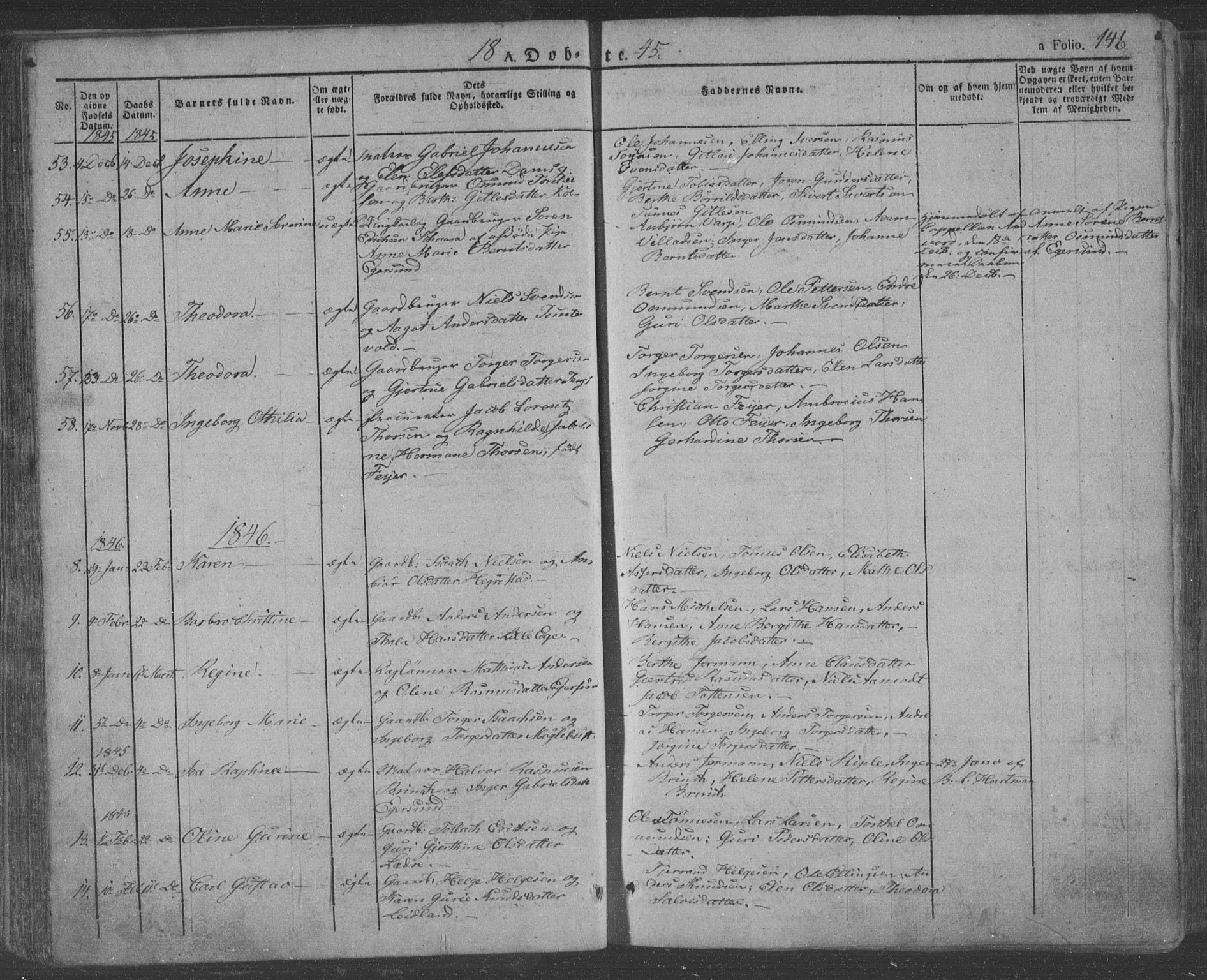 Eigersund sokneprestkontor, AV/SAST-A-101807/001/30/30BA/L0009: Parish register (official) no. A 9, 1827-1850, p. 146