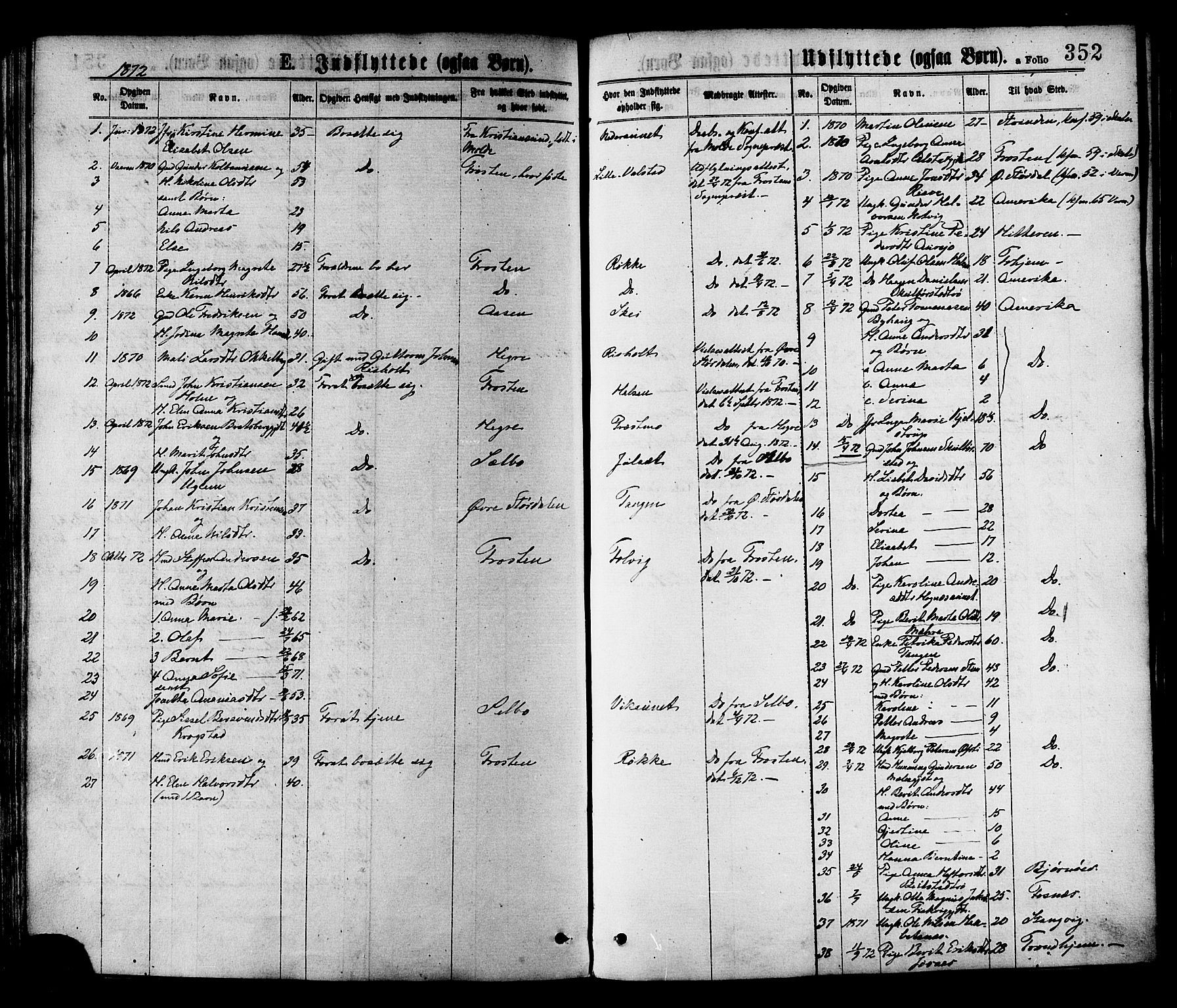 Ministerialprotokoller, klokkerbøker og fødselsregistre - Nord-Trøndelag, AV/SAT-A-1458/709/L0076: Parish register (official) no. 709A16, 1871-1879, p. 352