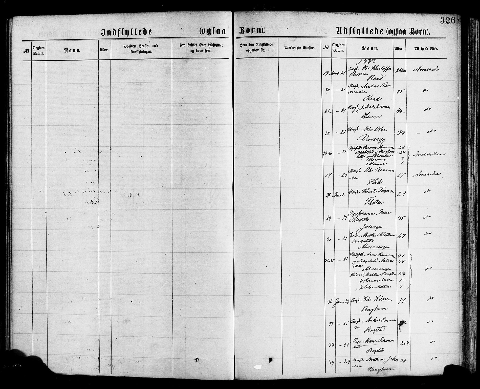 Gloppen sokneprestembete, AV/SAB-A-80101/H/Haa/Haac/L0001: Parish register (official) no. C 1, 1871-1886, p. 326