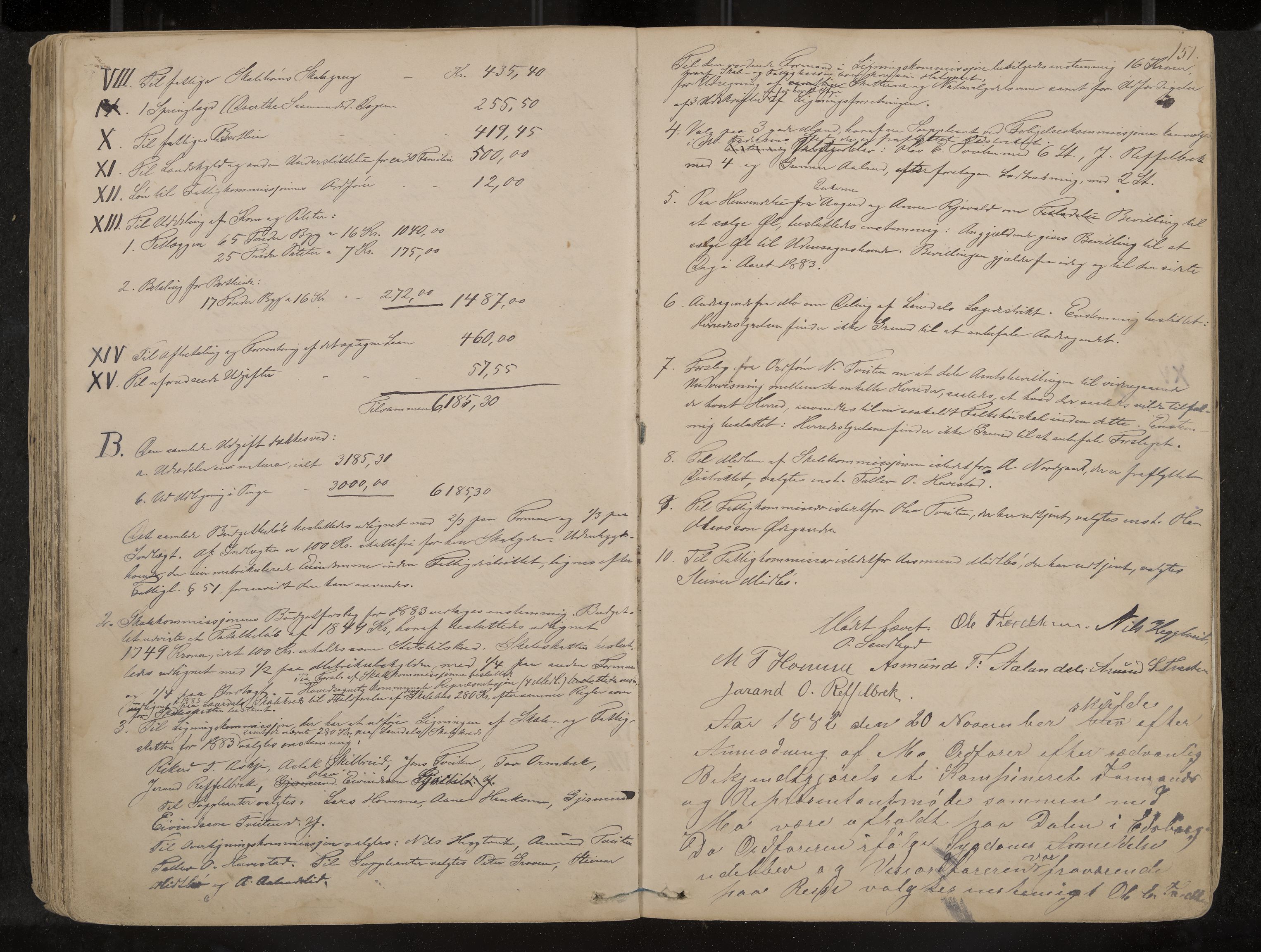 Lårdal formannskap og sentraladministrasjon, IKAK/0833021/A/L0002: Møtebok, 1865-1893, p. 151