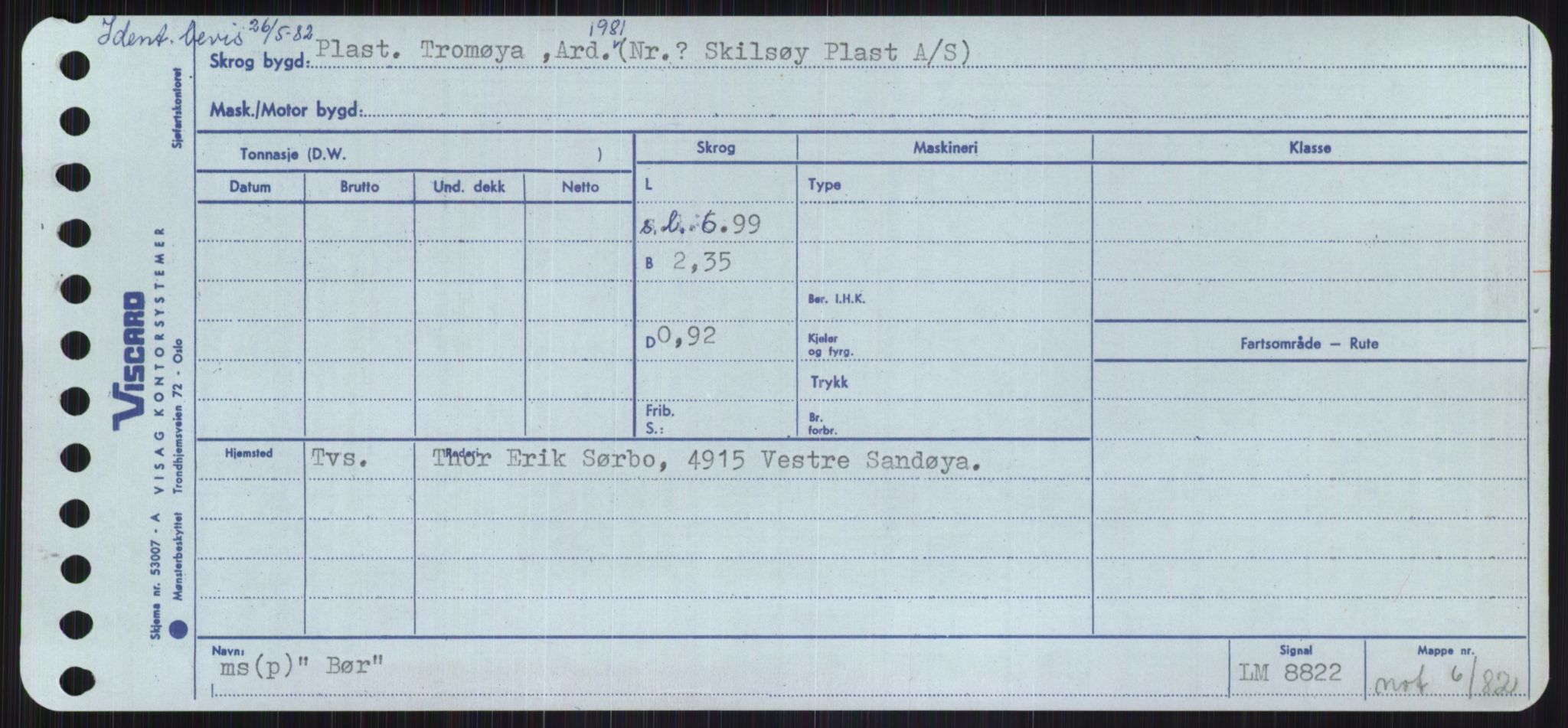 Sjøfartsdirektoratet med forløpere, Skipsmålingen, RA/S-1627/H/Ha/L0001/0002: Fartøy, A-Eig / Fartøy Bjør-Eig, p. 475