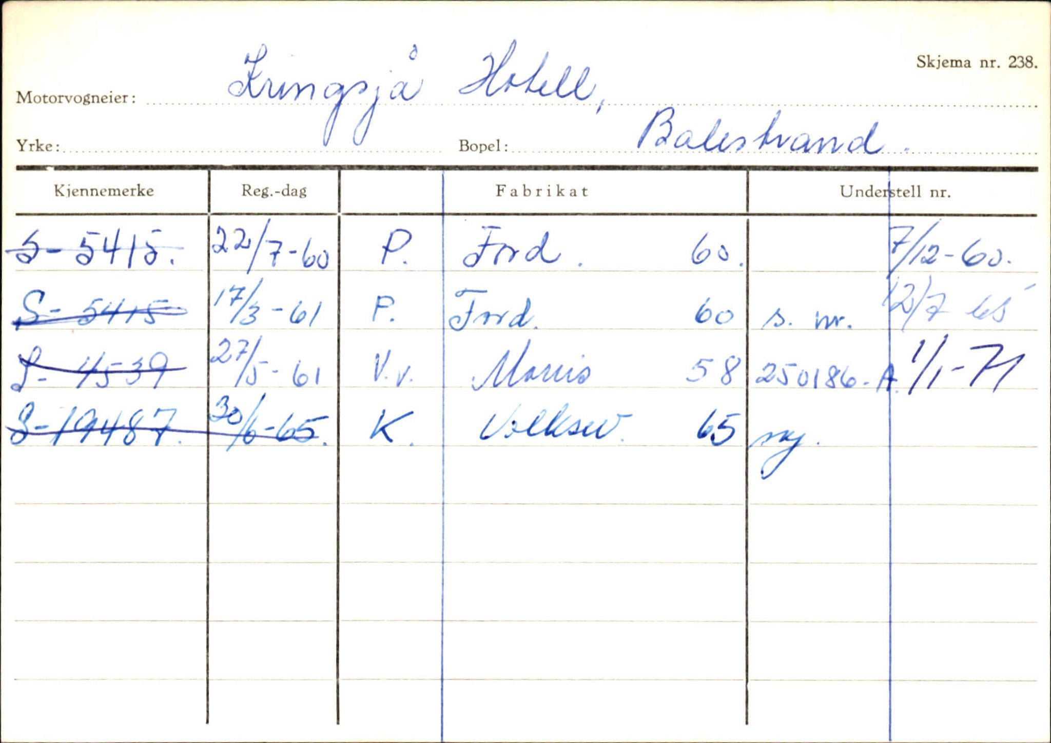 Statens vegvesen, Sogn og Fjordane vegkontor, AV/SAB-A-5301/4/F/L0132: Eigarregister Askvoll A-Å. Balestrand A-Å, 1945-1975, p. 1907